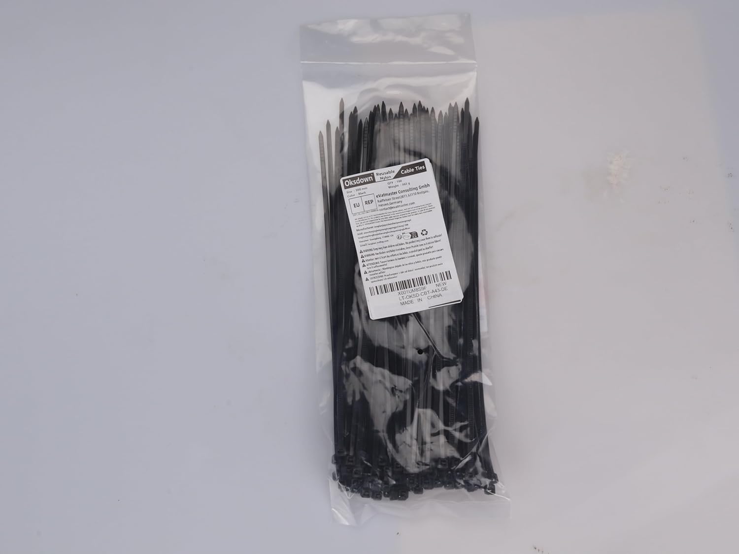 Oksdown 100 Pack Reusable Cable Ties 300mm