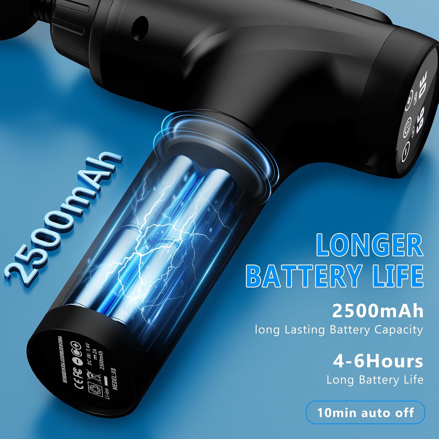 Detalle de APHERMA Massage Gun with 30 Speed Levels