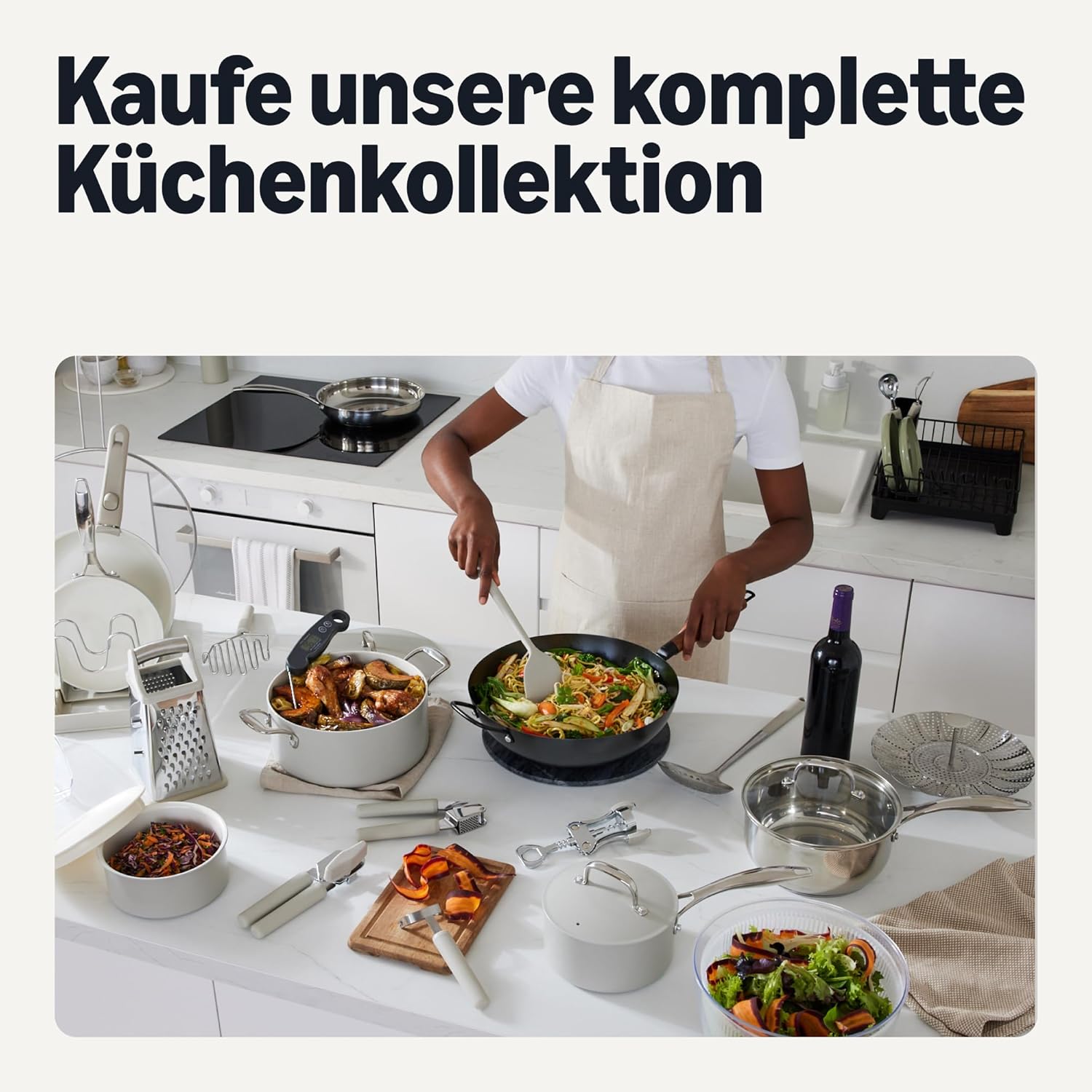 Thumbnail 6 de Amazon Basics 5-Teiliges Topfset aus Edelstahl – Allrounder für alle Herdarten