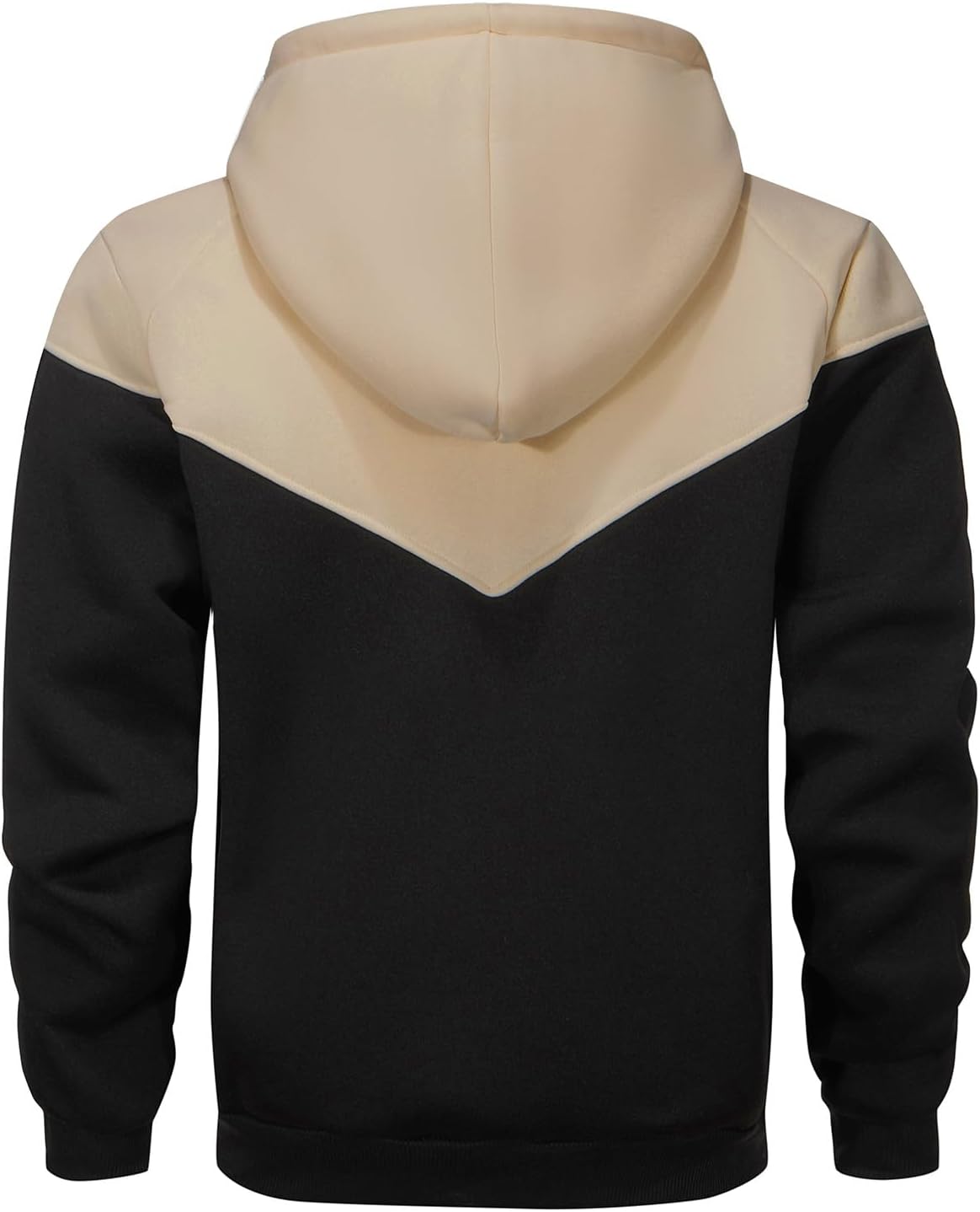 Detalle de Velinsak Colour-Block Hoodie for Men, Long-Sleeve Pullover with Pocket