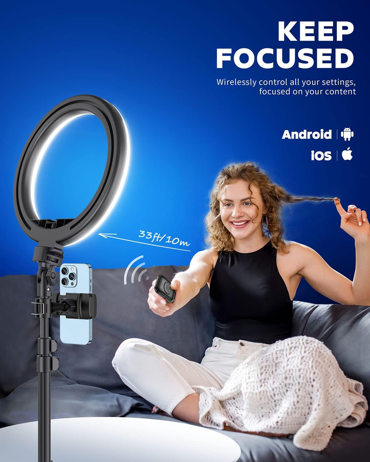 Detalle 2 de Kaiess 10.2" Selfie Ring Light