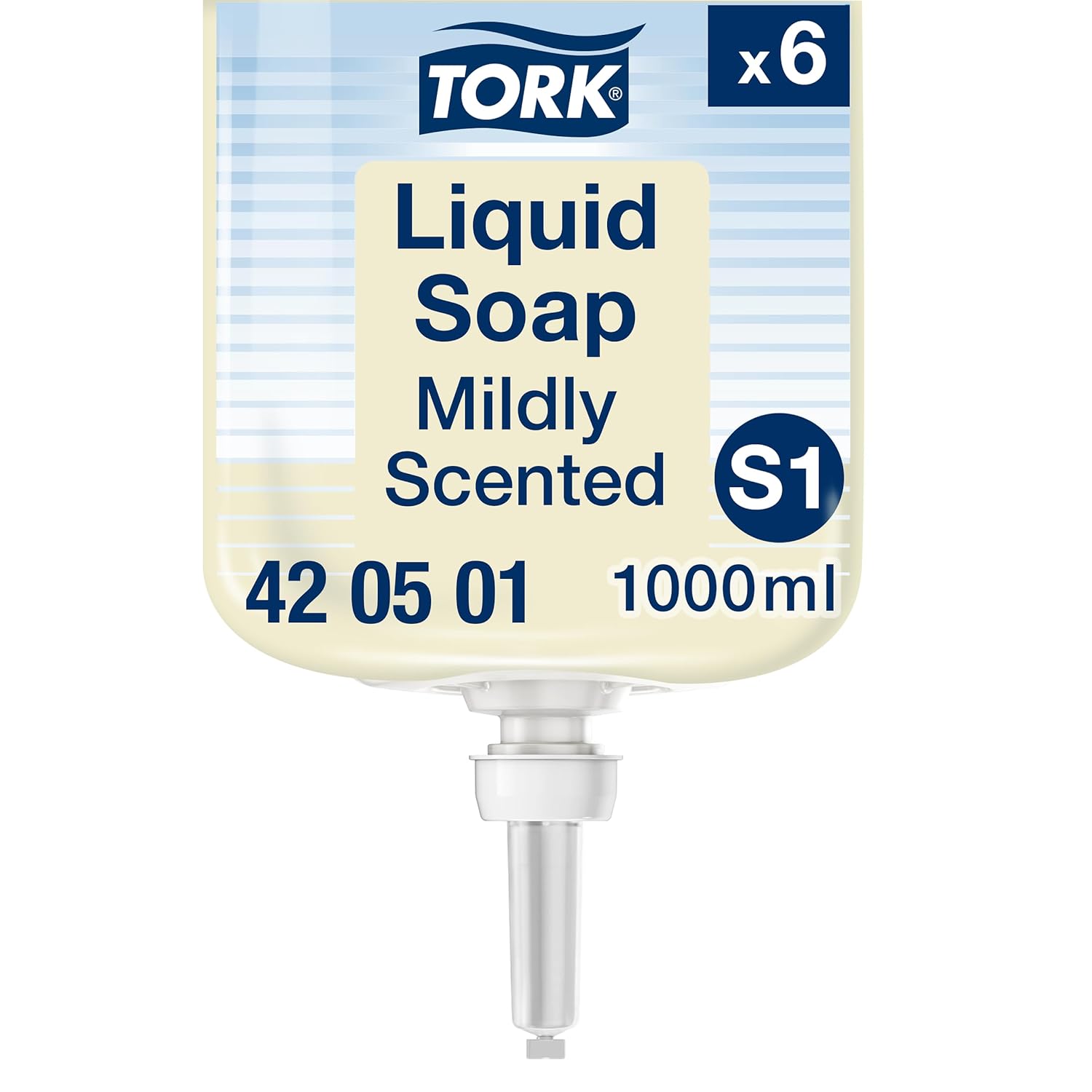 Tork Mildly Scented Liquid Soap S1, Fresh Scent – 6 x 1000ml (420501)