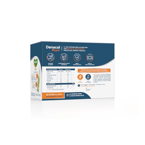 Detalle de Danacol Plus + Integratore Alimentare – 30 stick da 15 ml per ridurre il colesterolo
