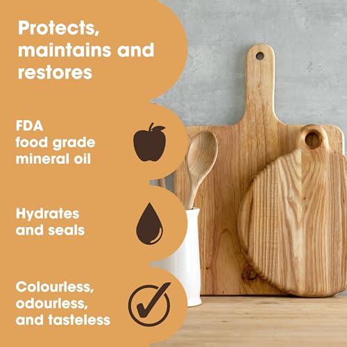 Thumbnail 1 de Furniture Clinic Chopping Board Oil – Premium Food Grade Mineral Oil (250ml)