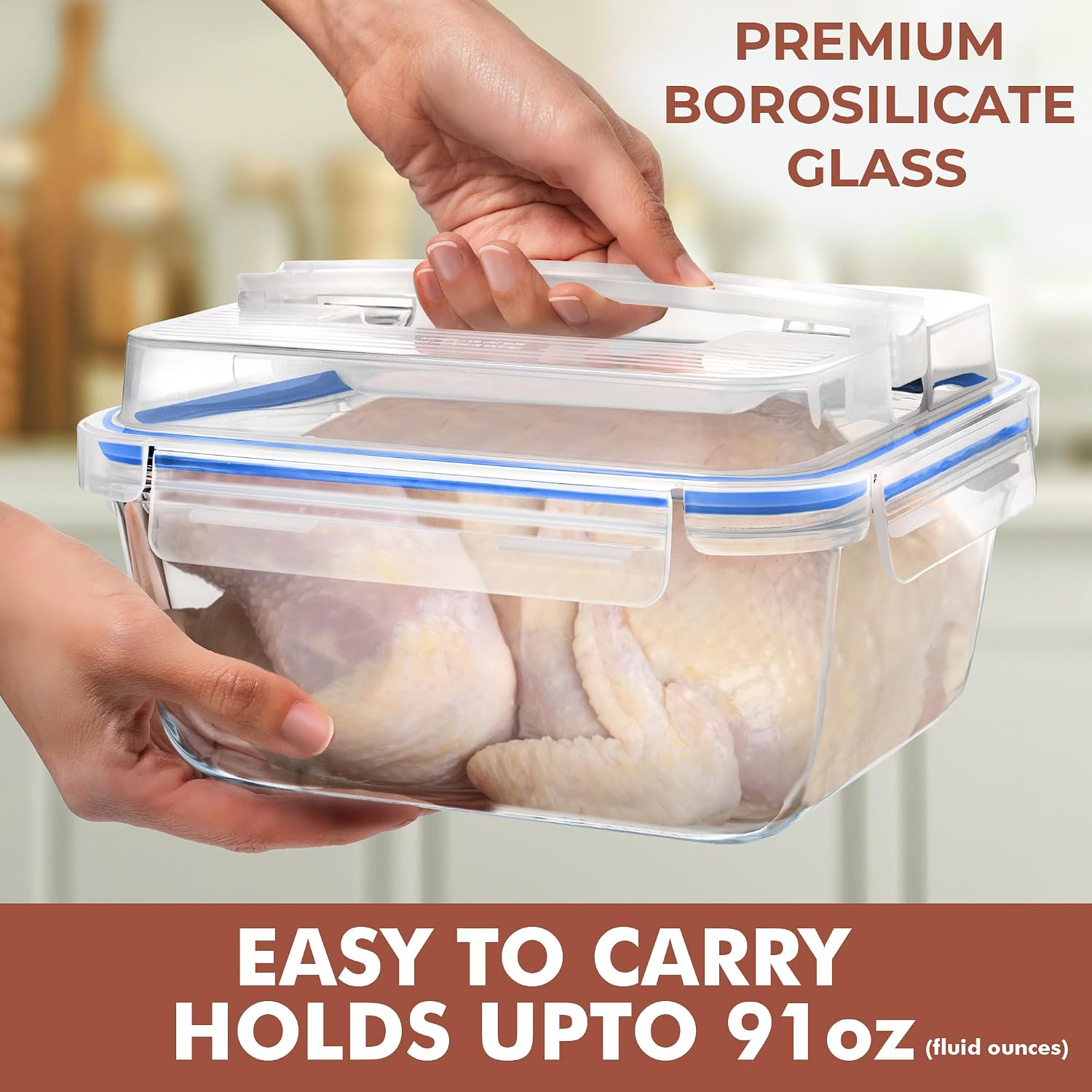 Detalle 2 de Razab Glass Food Storage Container, 2700ml