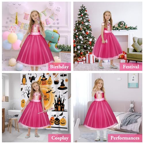 Thumbnail 6 de URAQT Princess Costumes for Girls, Sleeping Beauty Costumes for Girls Aurora Costume, Princess Fancy Dress Up for Cosplay Halloween Christmas
URAQT Princess Costumes for Girls, Sleeping Beauty…