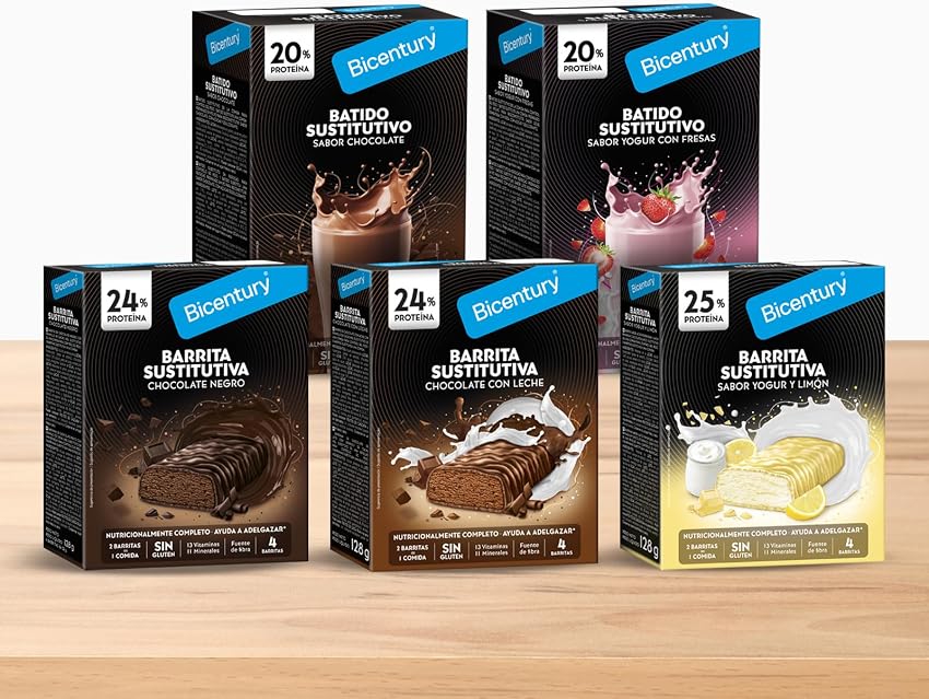 Detalle 2 de Bicentury Batido Proteína Chocolate 16g, Reemplazo de Comida 🍫 (Caja 5)