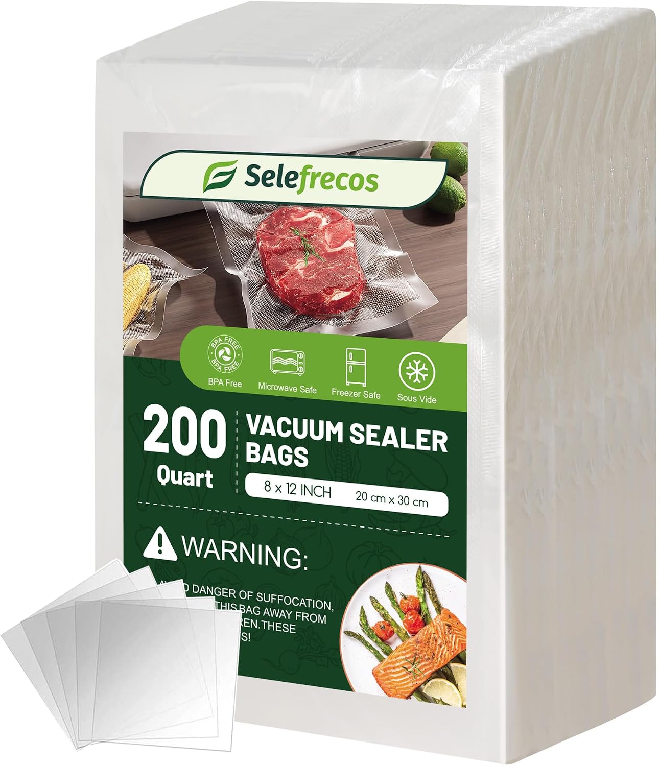 Detalle de Vacuum Sealer Bags 8x12 Inch 🍽