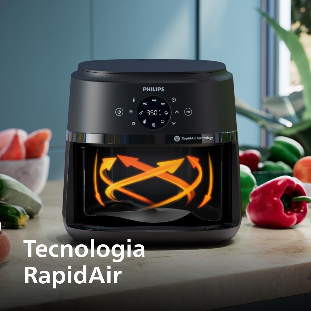 Detalle de Philips Airfryer Serie 2000 – Friggitrice 6,2 L con finestra e 13 modalità
