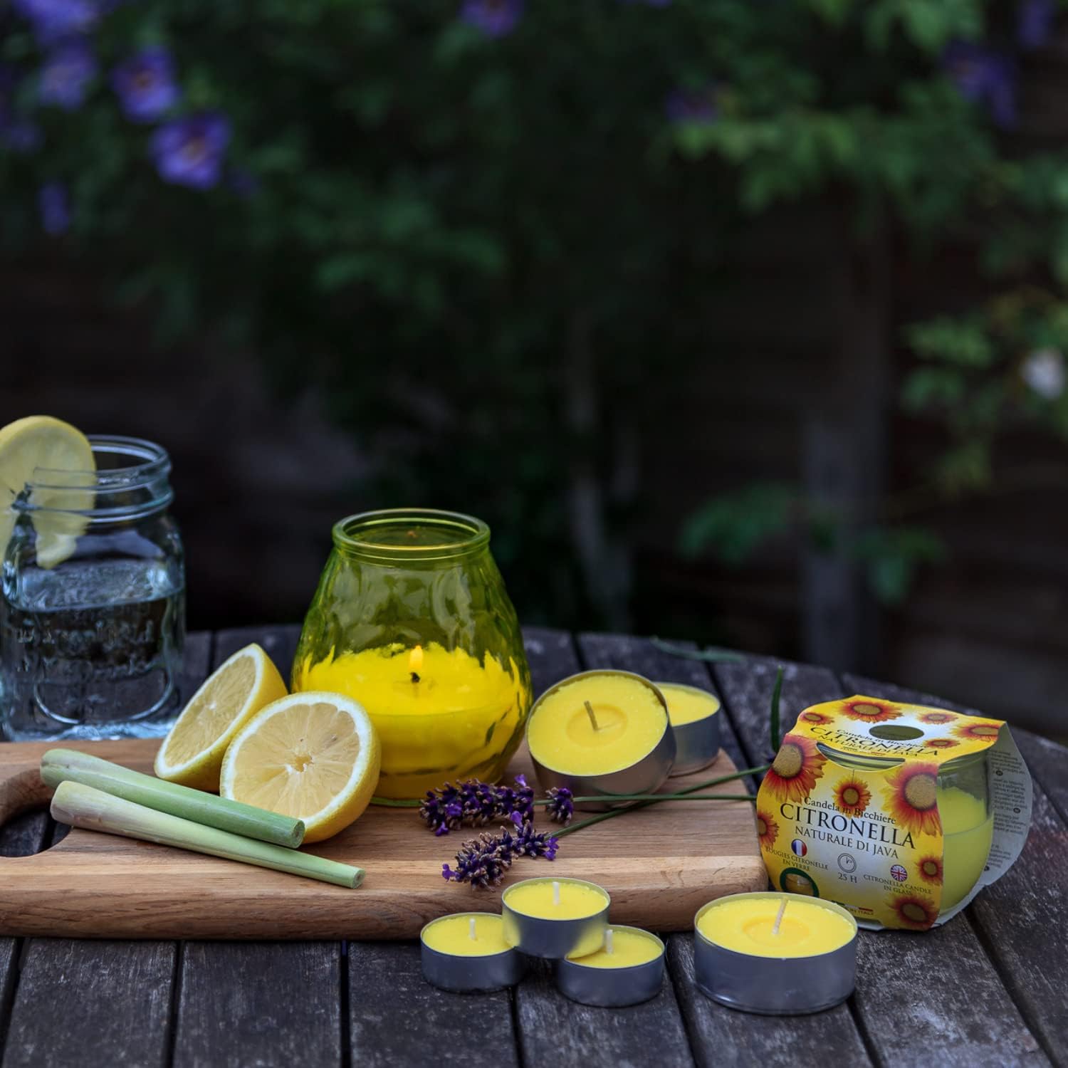 Detalle de Price’s Citronella Scented Tealights (Pack of 4 Maxi Tealights) – fly & insect repellent candles