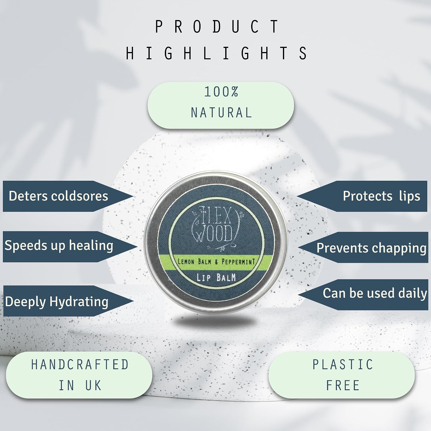 Thumbnail 5 de The Ilex Wood Lemon Balm & Peppermint Lip Balm 10ml — Handmade in the UK