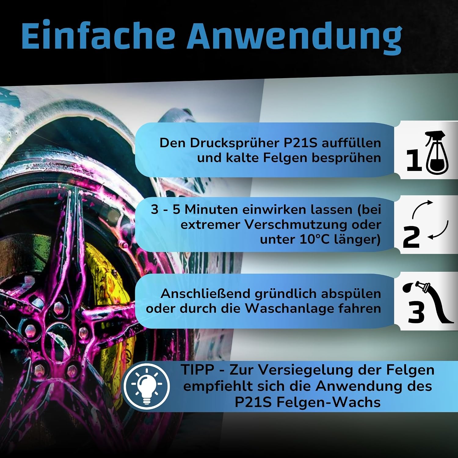 Detalle 2 de DR. WACK P21S Felgenreiniger 5 Liter