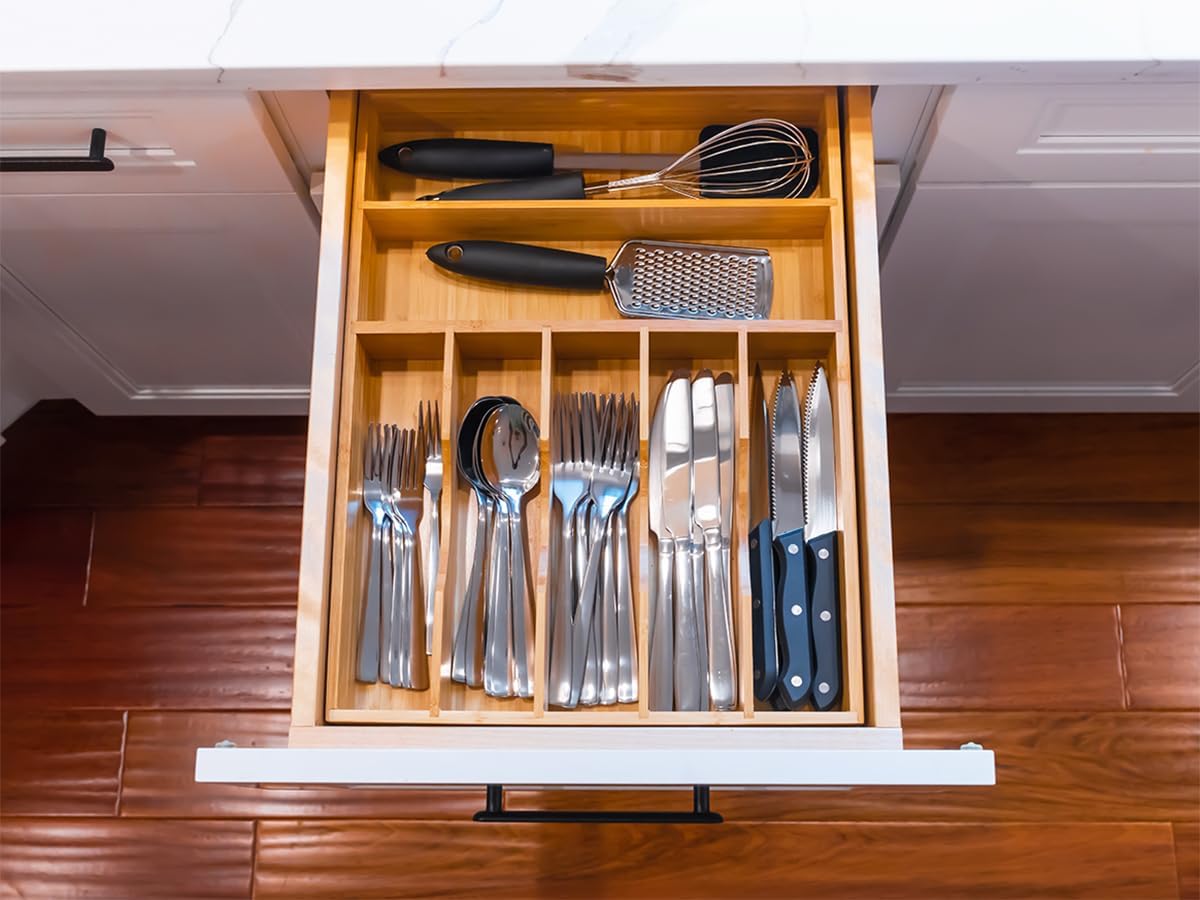 Thumbnail 6 de Umilife Bamboo Drawer Organizer, 7-Slot ⚙