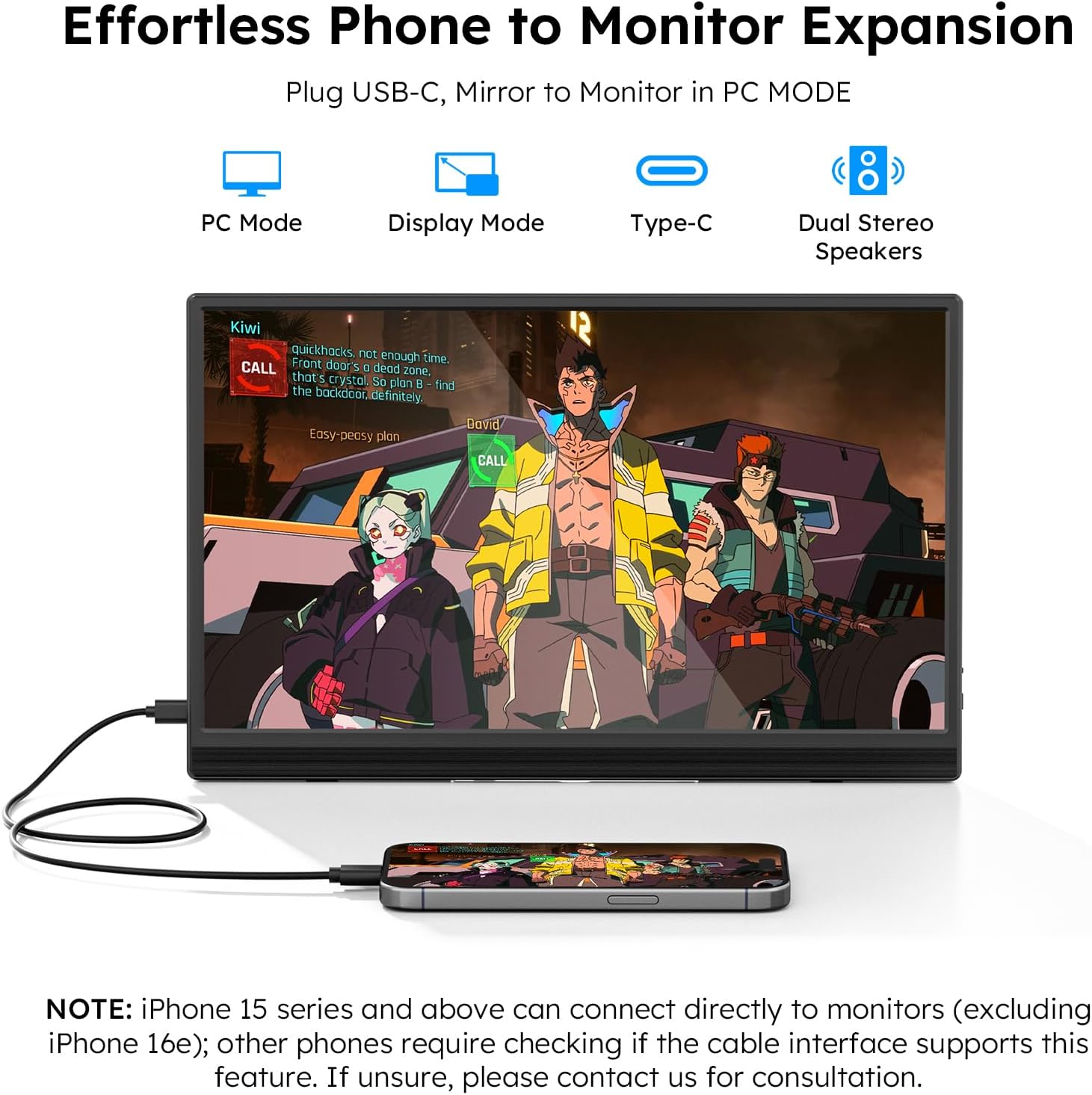 Detalle 2 de Dopesplay Portable Monitor 15.6 inch FHD
