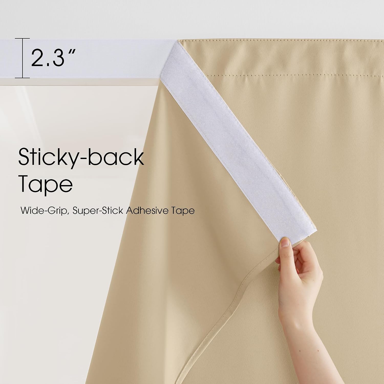 Detalle de NICETOWN NTUSOCVDBT Outdoor Curtains, Waterproof 52" x 96", Biscotti Beige