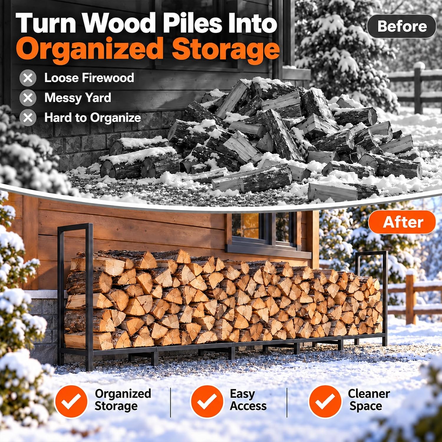 Detalle de Gtongoko Firewood Rack 8FT