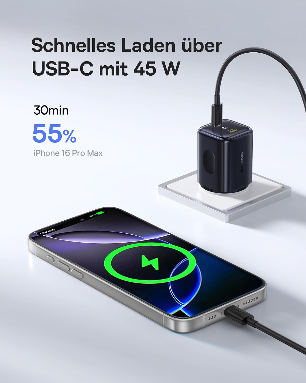 Detalle 2 de Baseus PicoGo II 45W USB C Ladegerät
