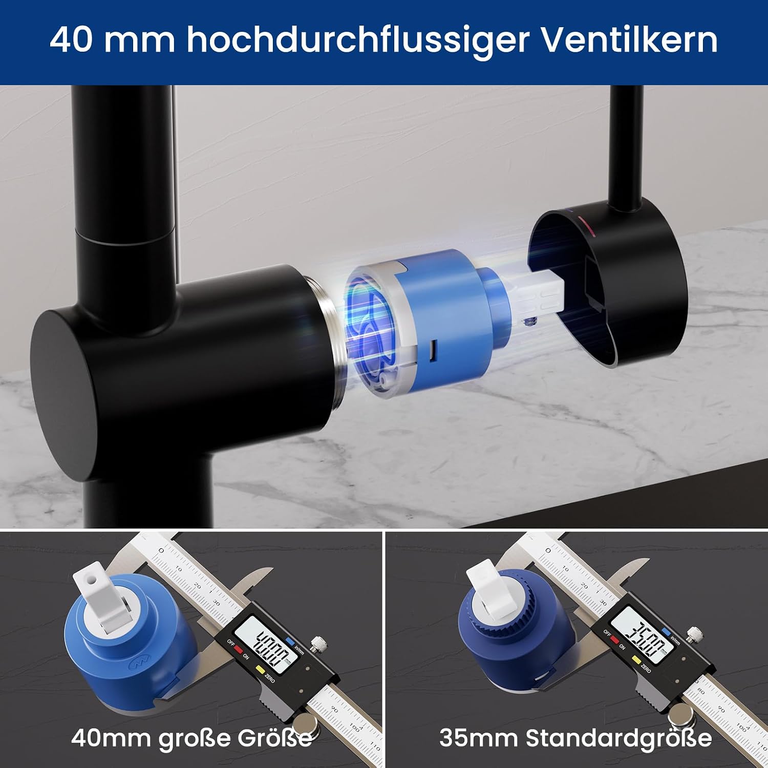 Detalle 2 de CECIPA Küchenarmatur mit Brause, 360°