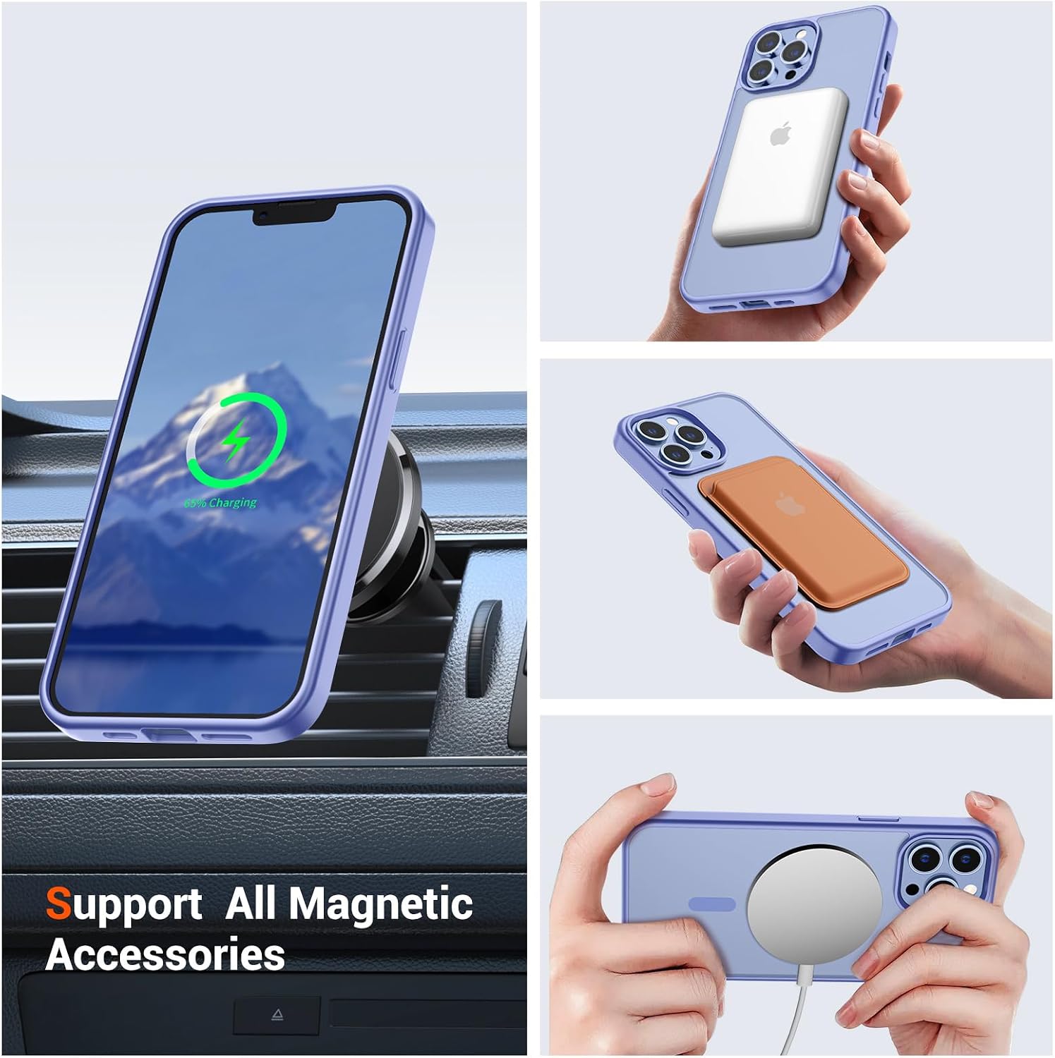 Detalle de iPhone 13 Pro Max case with magnetic charge
