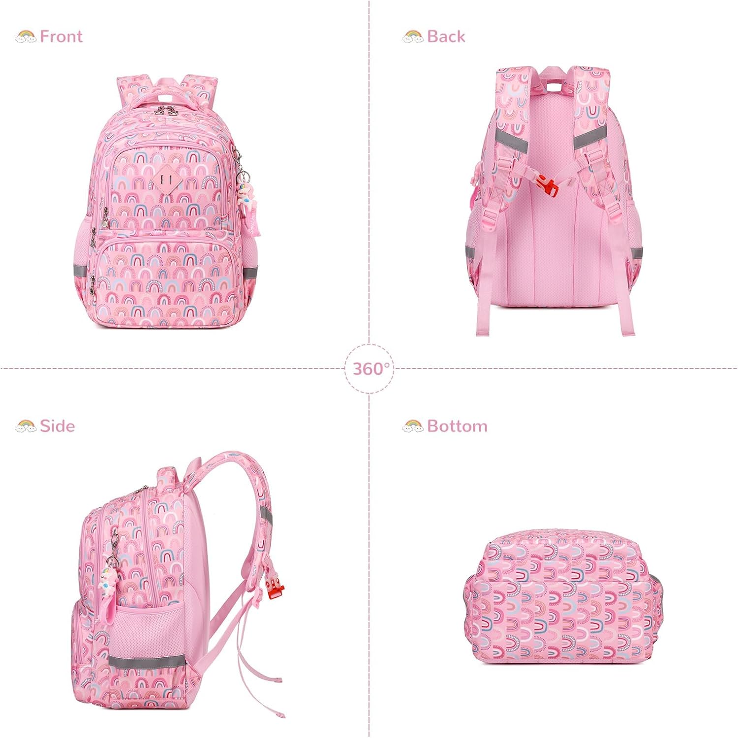 Thumbnail 1 de QIXIHU Girls School Bag: Lightweight, Water-Resistant Kawaii Backpack for Primary to Nursery