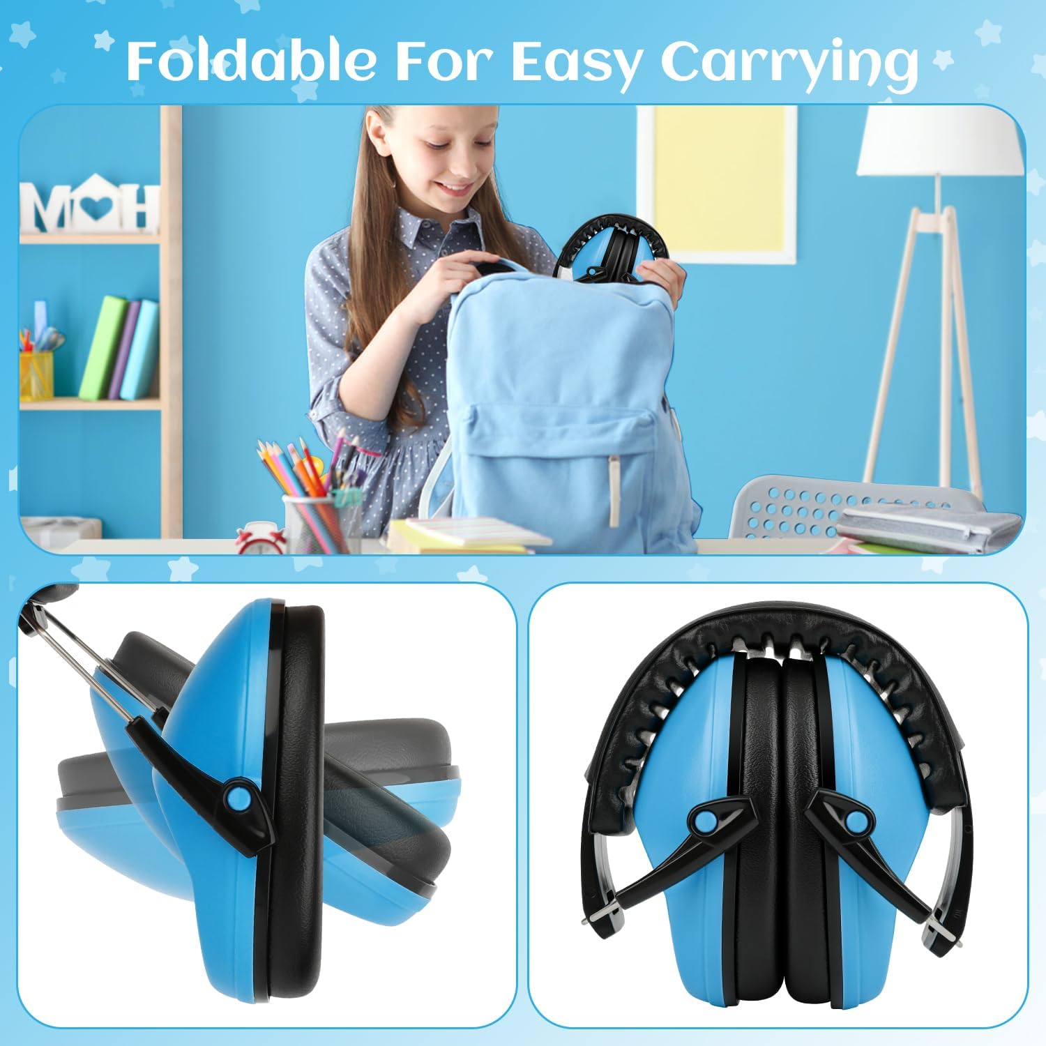 Thumbnail 3 de Floriogra Casque Anti Bruit Enfant – Pack de 2, Casques Ajustables pour 3–16 ans