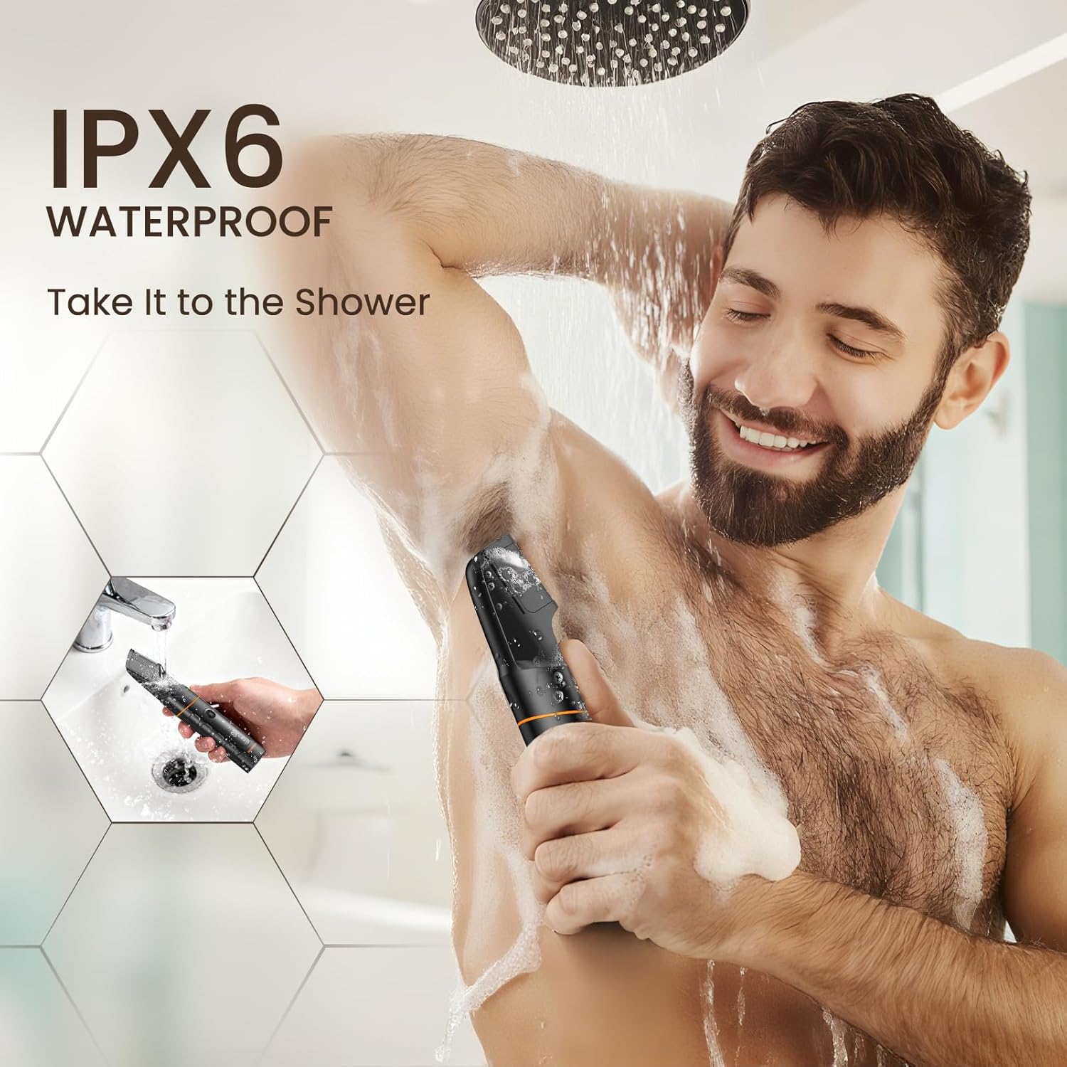 Thumbnail 4 de MAXGROOM 5 in 1 Manscape Body Hair Trimmer for Men with IPX6, 120-Min Cordless Runtime & Type C Charging Dock