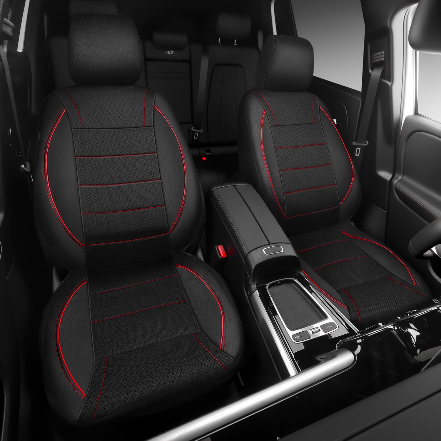 Thumbnail 4 de CAR PASS Air Mesh Leather Seat Covers 2-Pack