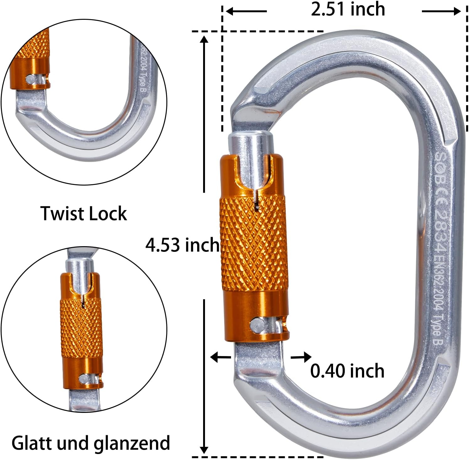 Thumbnail 1 de SOB Moschettone da Arrampicata 22 kN