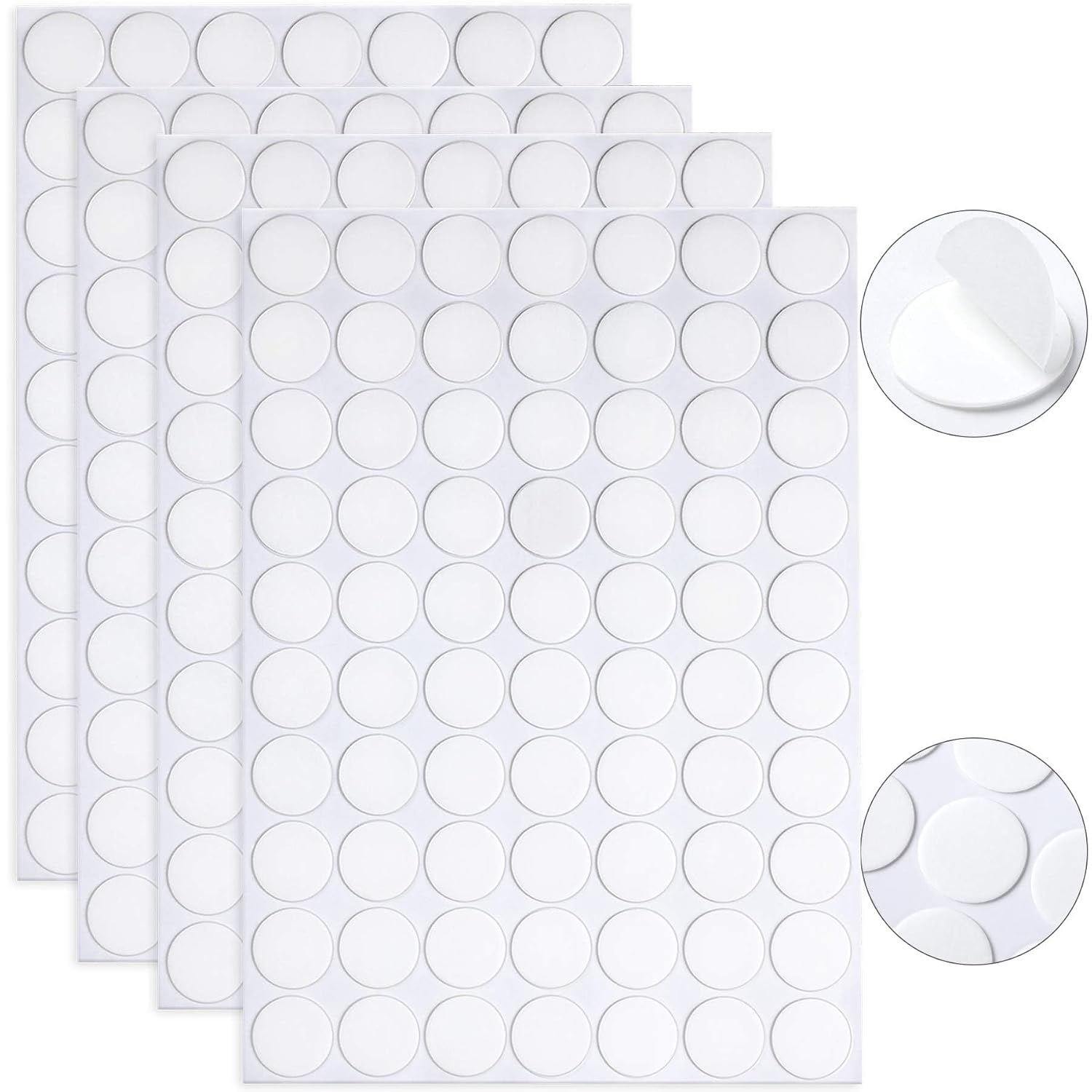 JANYUN 280-Piece Clear Sticky Dots, 20 mm Waterproof Double-Sided Putty