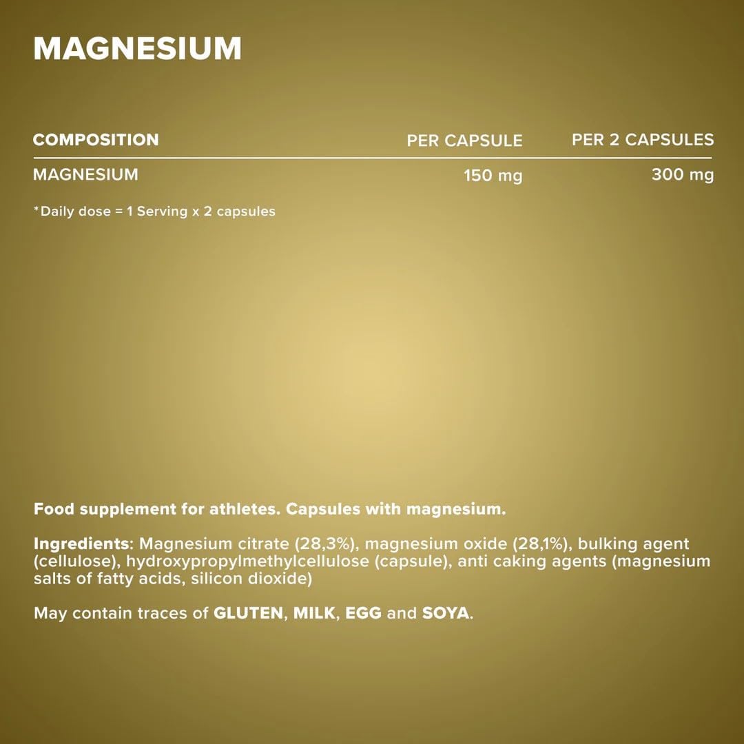 Detalle de IronMaxx Magnesium – Hochwertiges Magnesium in 130 Kapseln (ohne Rindergelatine)