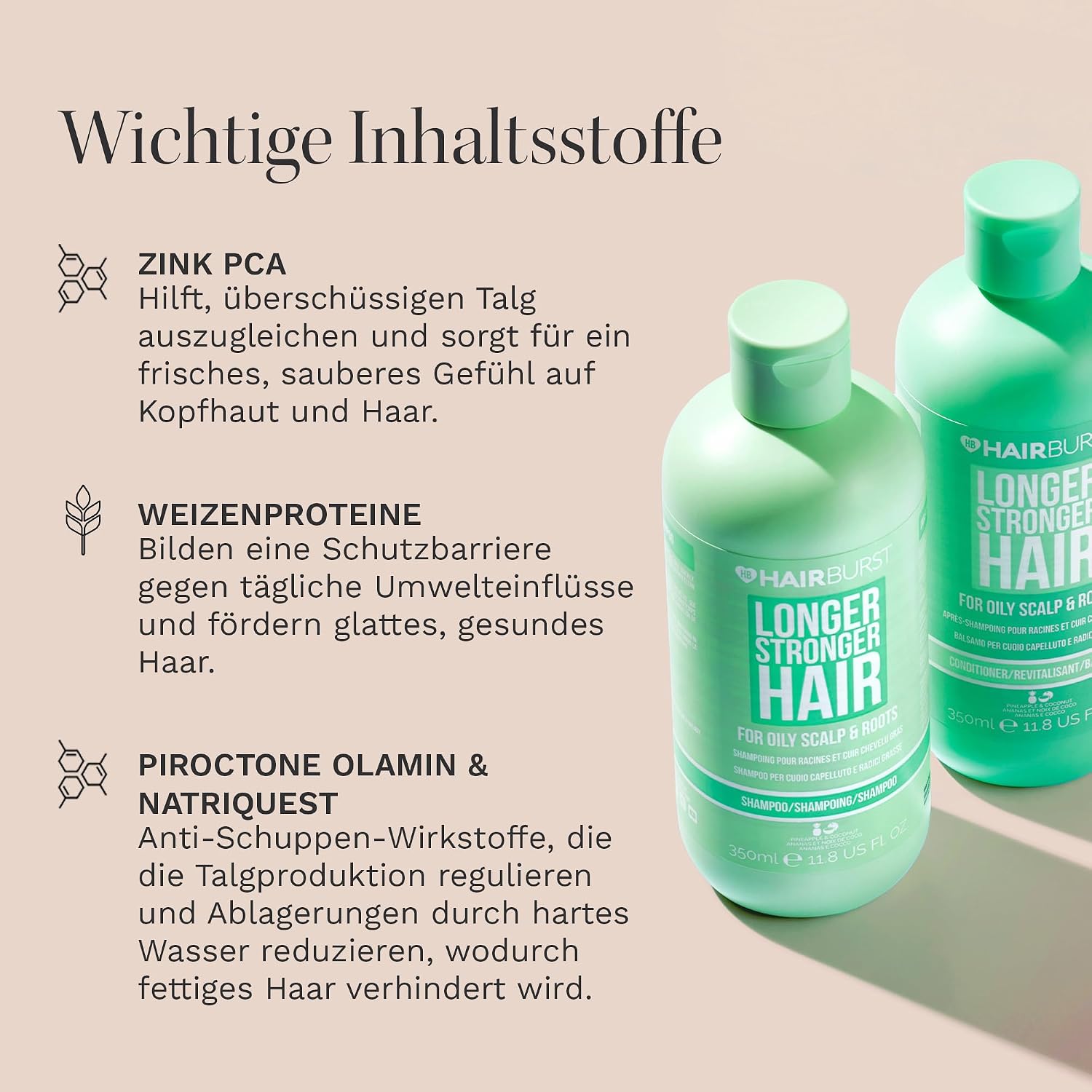Detalle 2 de HAIR BURST Shampoo & Conditioner Set 2×350 ml