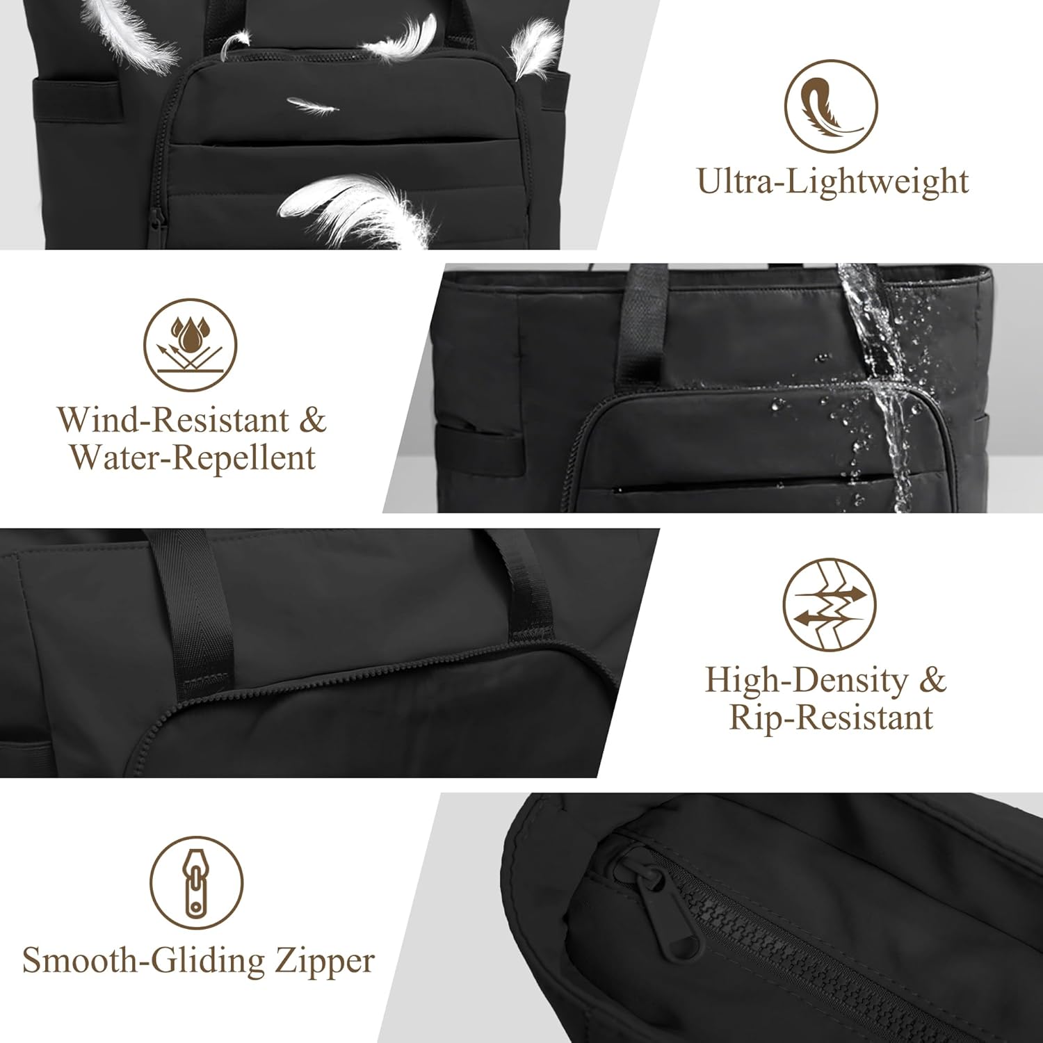 Thumbnail 6 de Mabecol grand shopper imperméable pour femme avec poche ordinateur 15,6