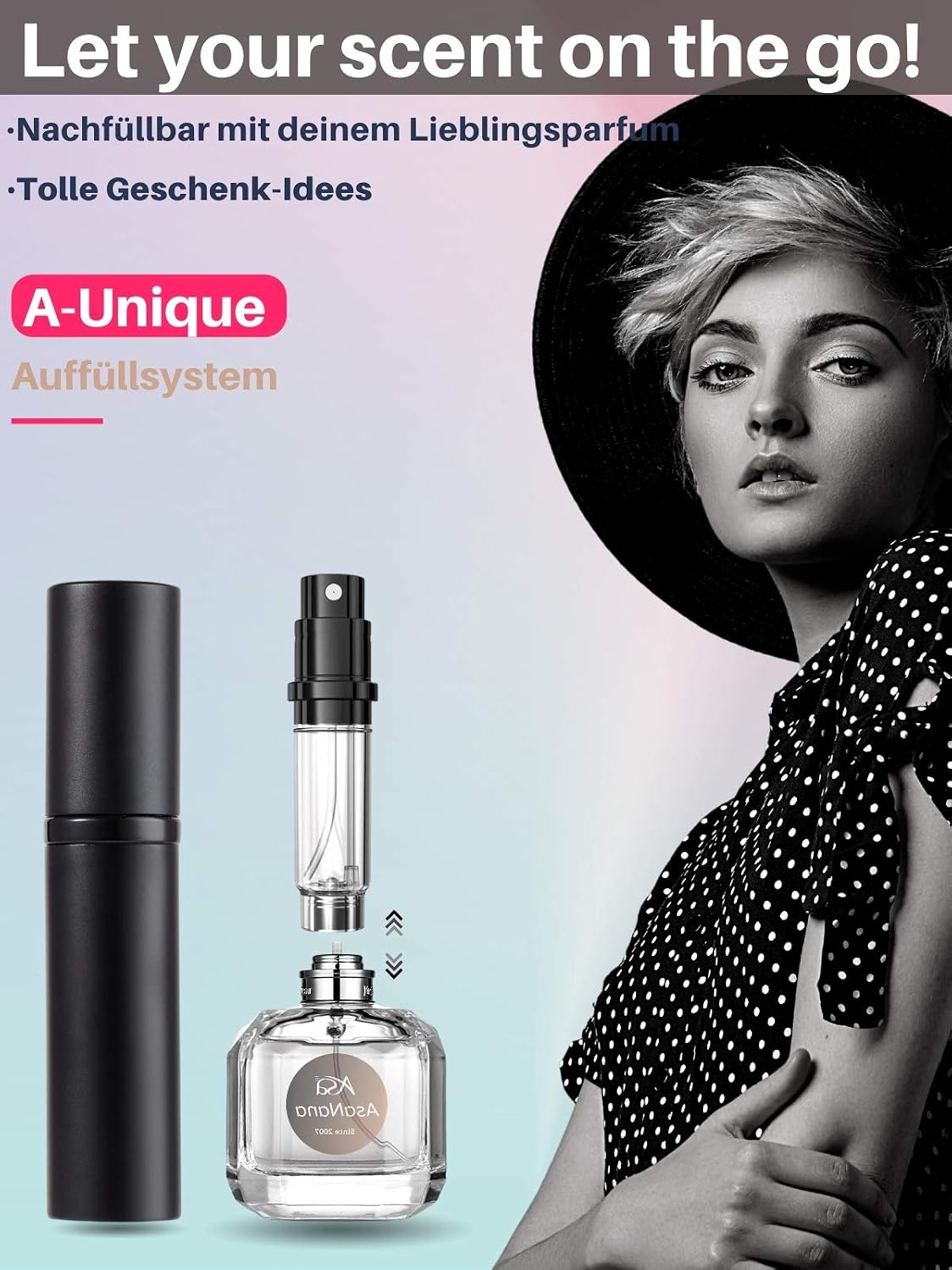 Detalle 2 de AsaNana Parfümzerstäuber 5 ml Schwarz