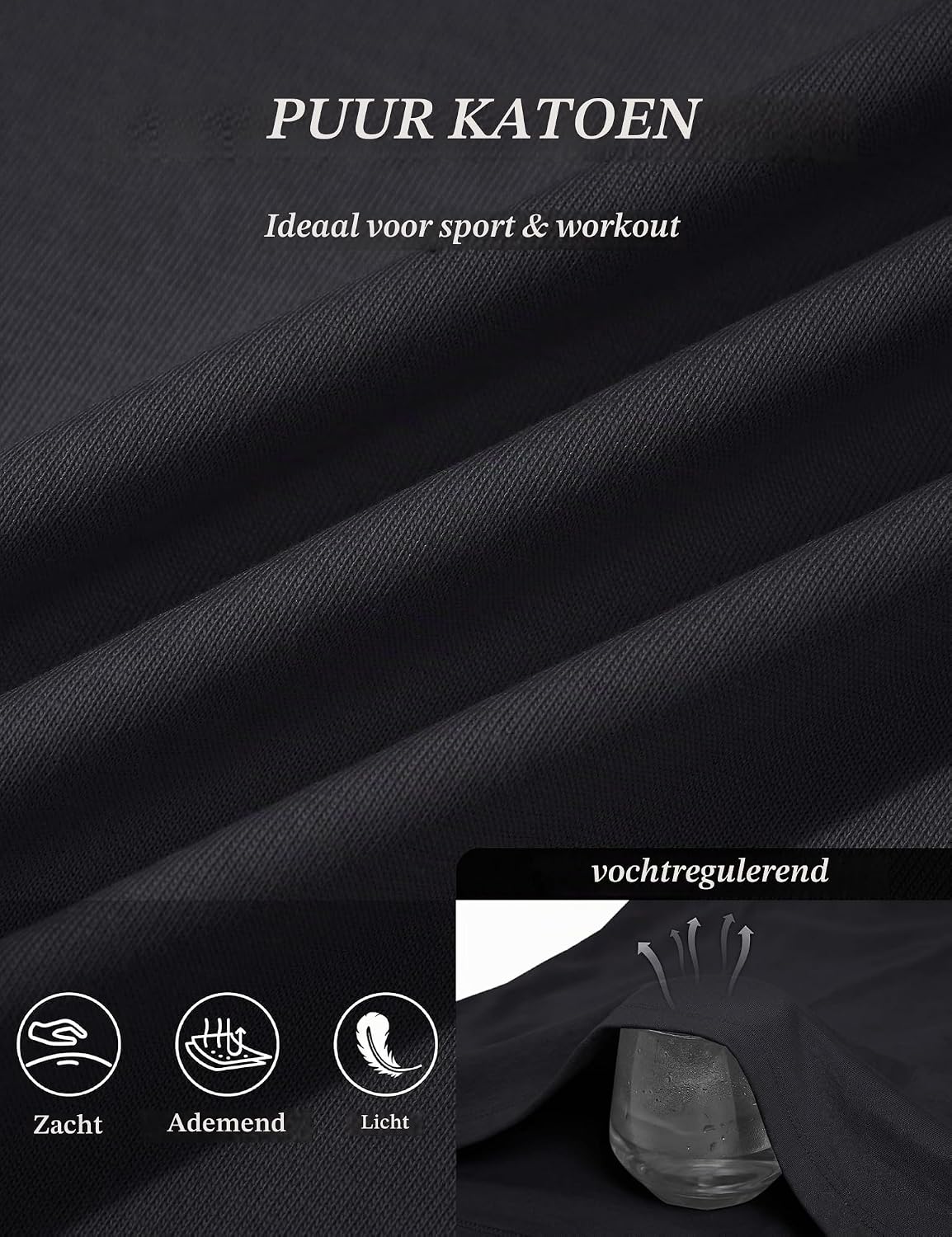 Thumbnail 3 de KEFITEVD katoenen tanktop voor heren, los en elastisch voor sport en zomer