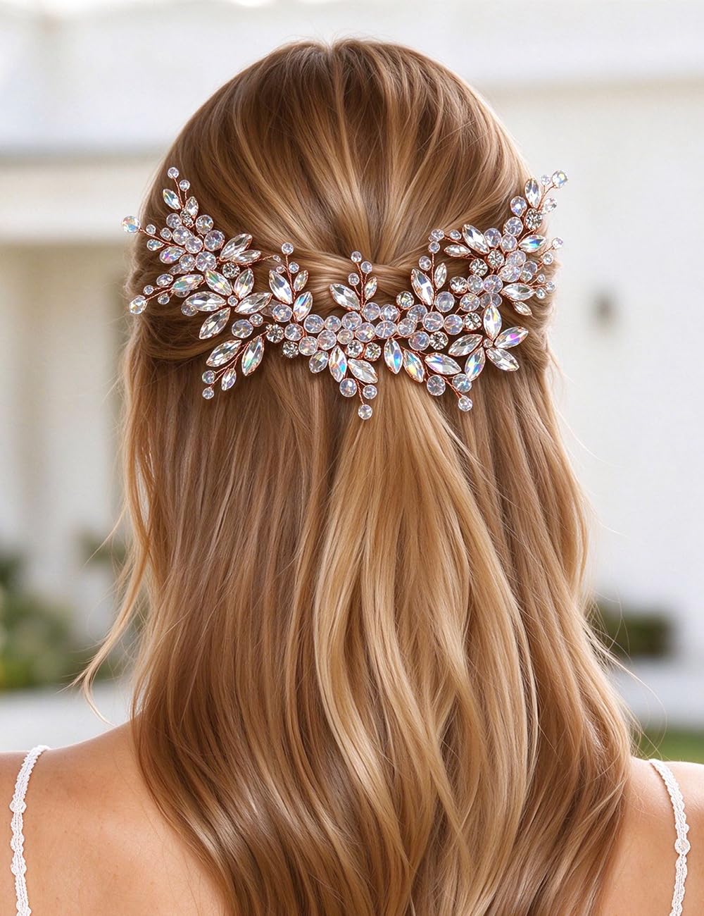 Detalle de Lenjicons Luxuries Rhinestone Hair Vine, 26 cm