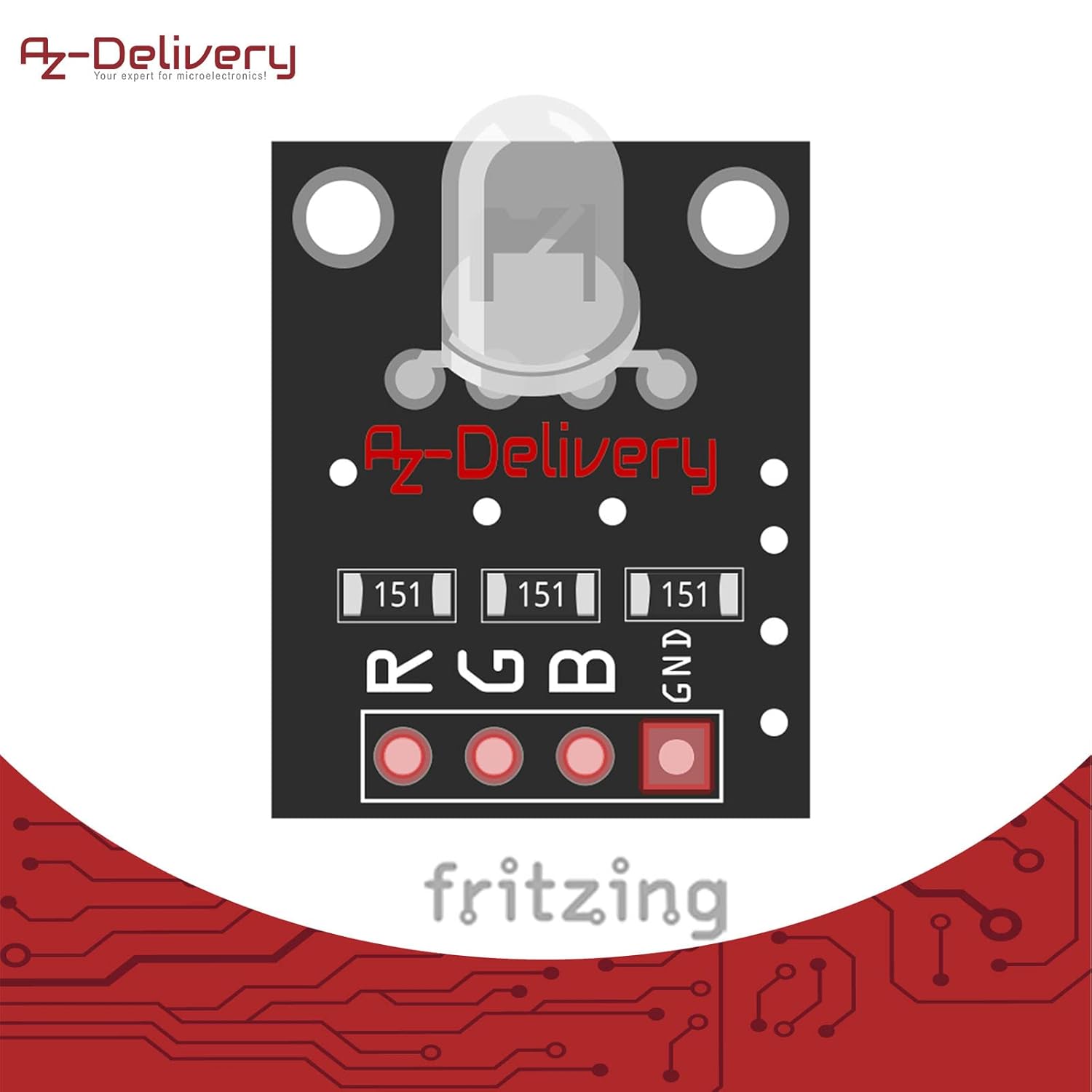 Thumbnail 6 de AZDelivery 3 x KY-016 FZ0455 modulo LED RGB a 3 colori per Arduino (con e-book)