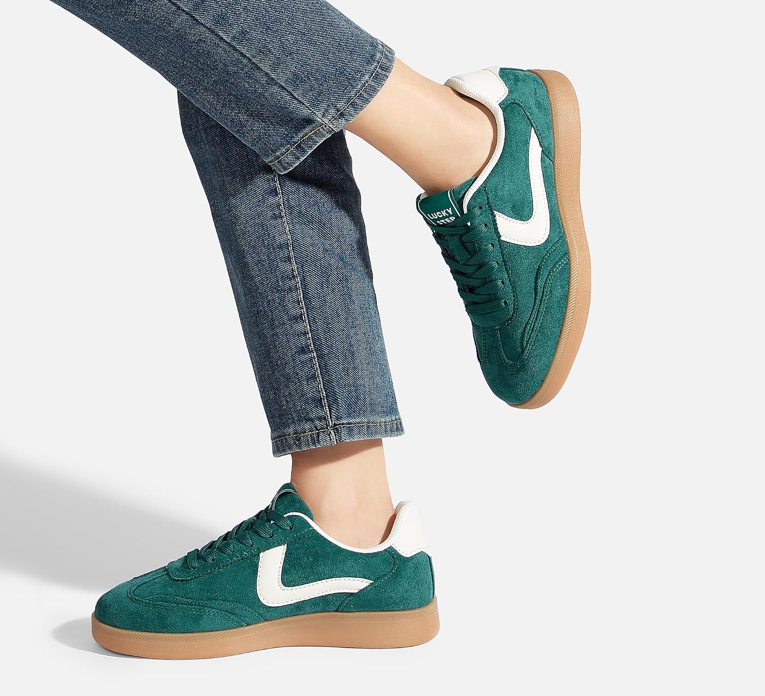 Detalle 2 de LUCKY STEP Zapatillas retro mujer Antideslizantes