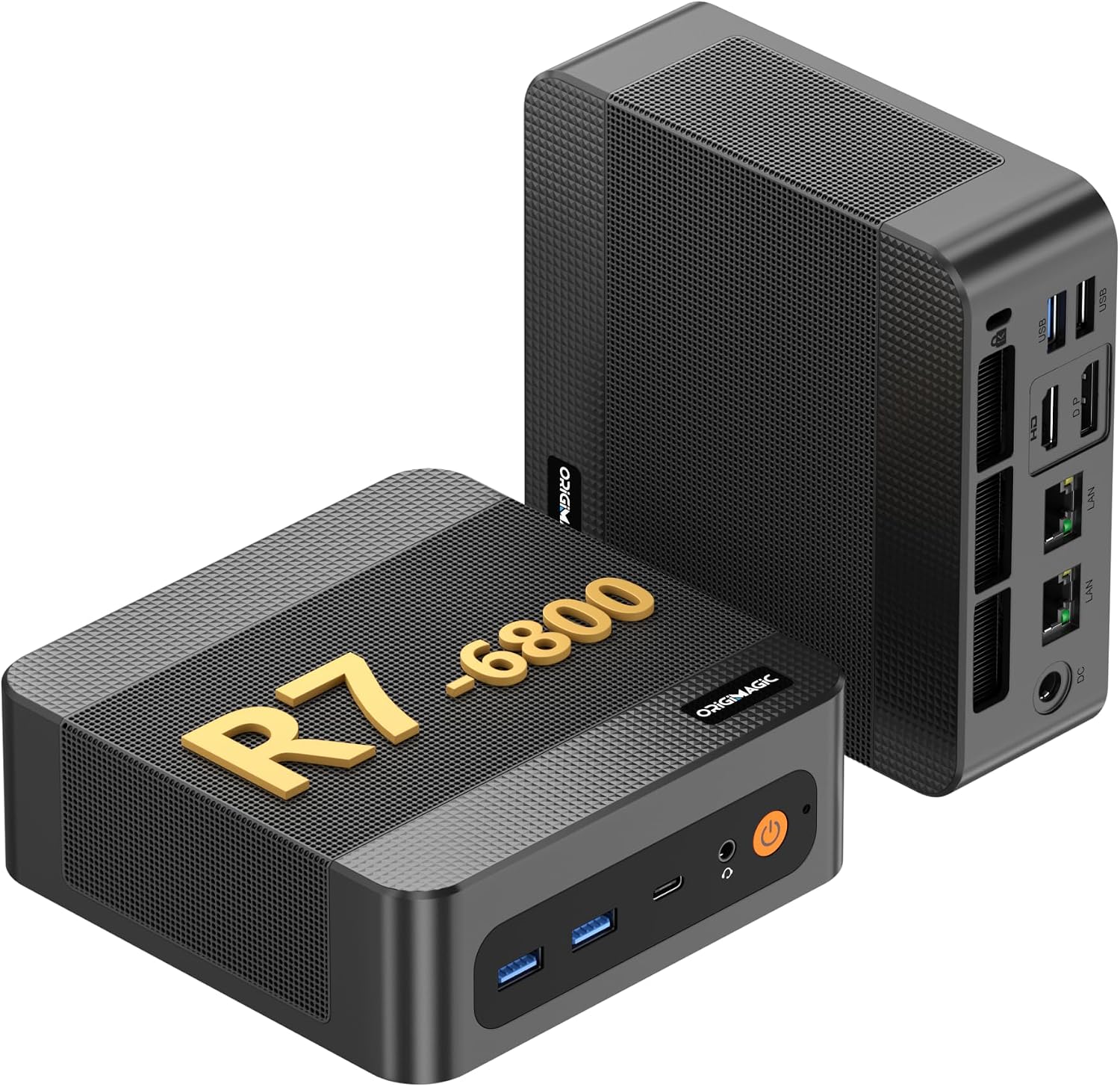 Detalle de ORIGIMAGIC N4 Neo mini-PC med Ryzen 7 6800H, 24 GB RAM och 512 GB SSD