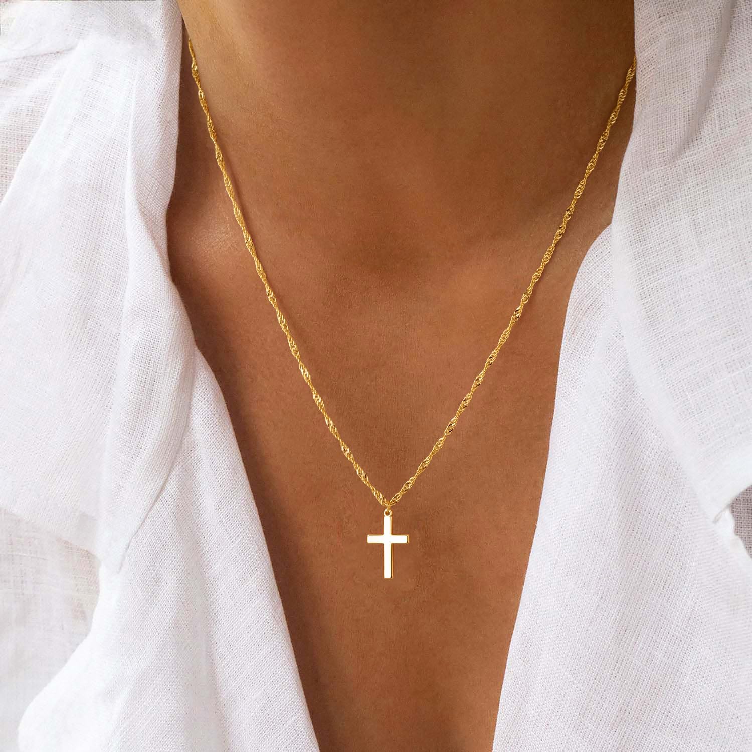 Detalle de GRCLD Cross Necklace, Brass