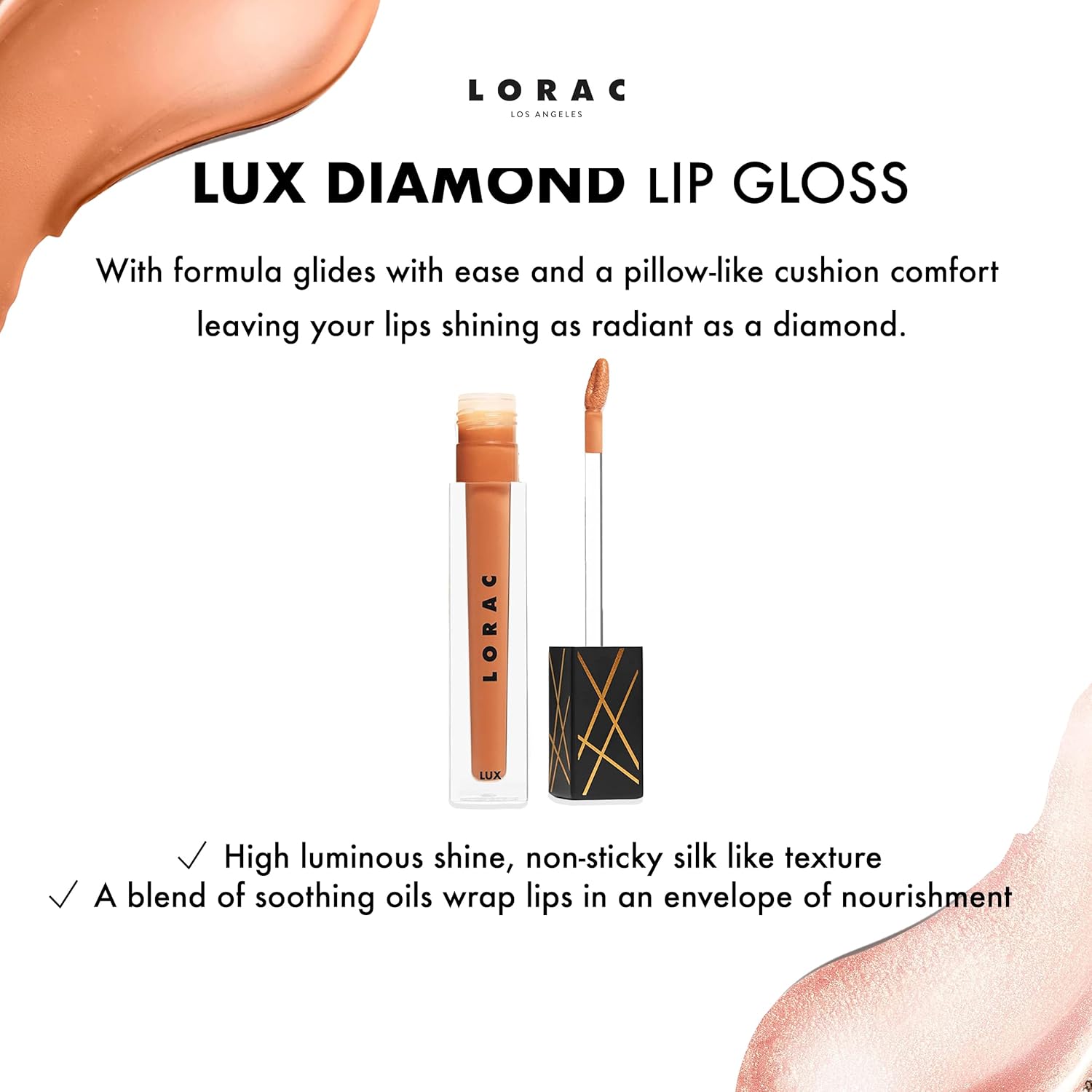 Detalle 2 de LORAC LUX Diamond Lip Gloss โ Non-Sticky Shine ๐