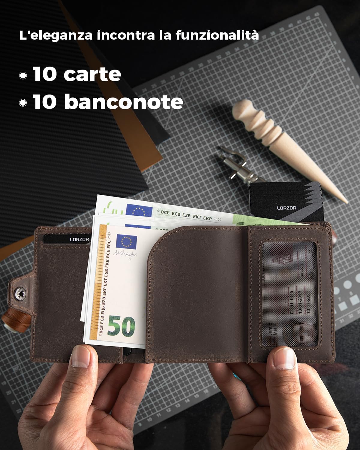 Thumbnail 4 de LORZOR Portafoglio Airtag Slim 9,6x6,5x2 cm