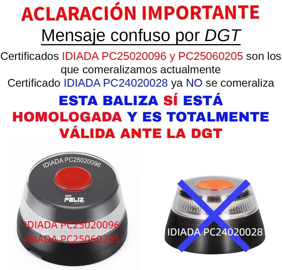 Thumbnail 1 de Don Feliz Baliza V16 con ventosa para emergencias