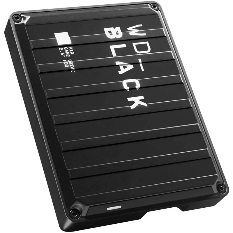 Detalle de WD Black P10 Game Drive 2.5" 4TB USB 3.2: almacenamiento portátil para tu colección de juegos