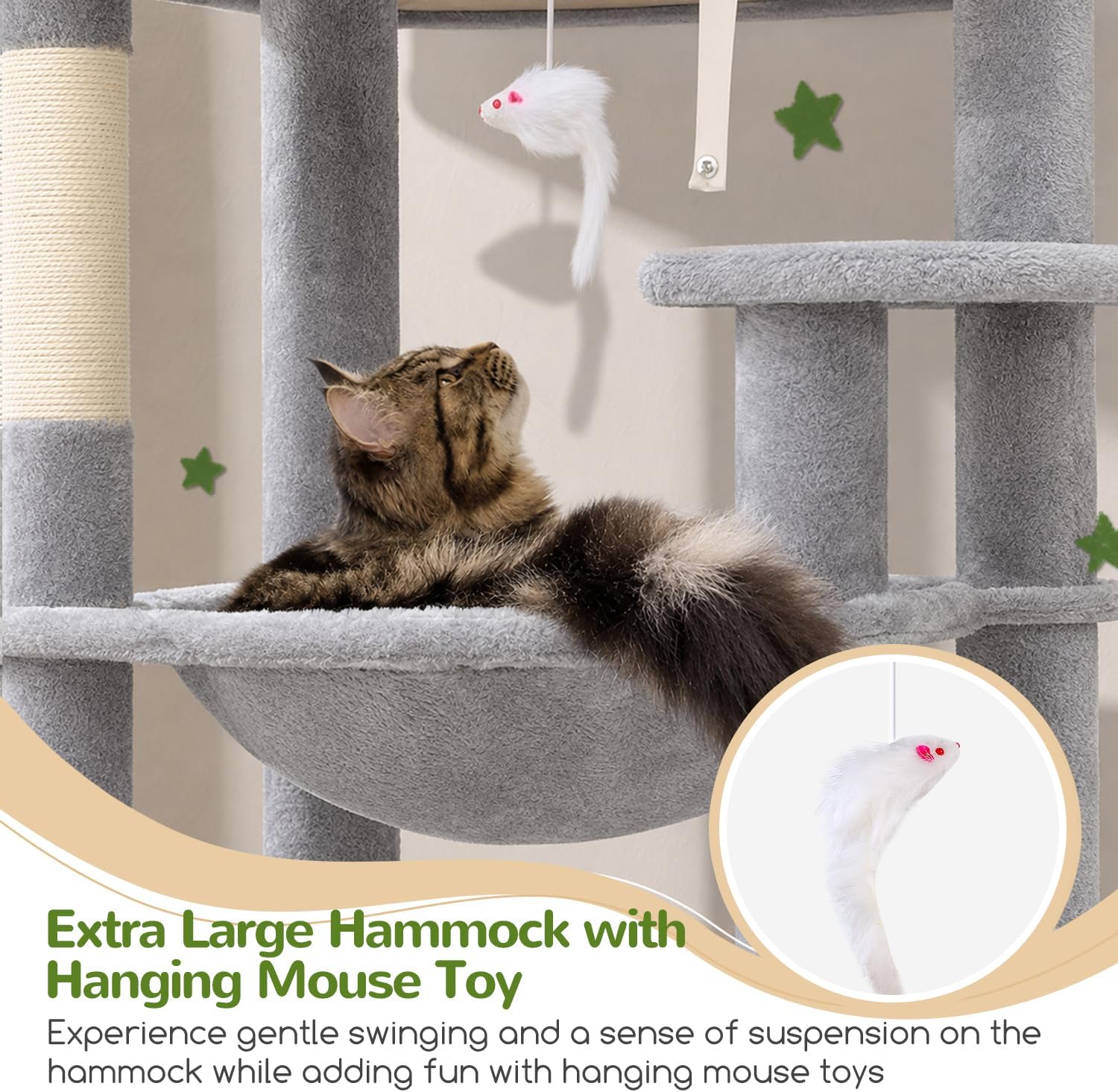 Detalle de Globlazer F70 Pro 70-inch Cat Tree 🐱