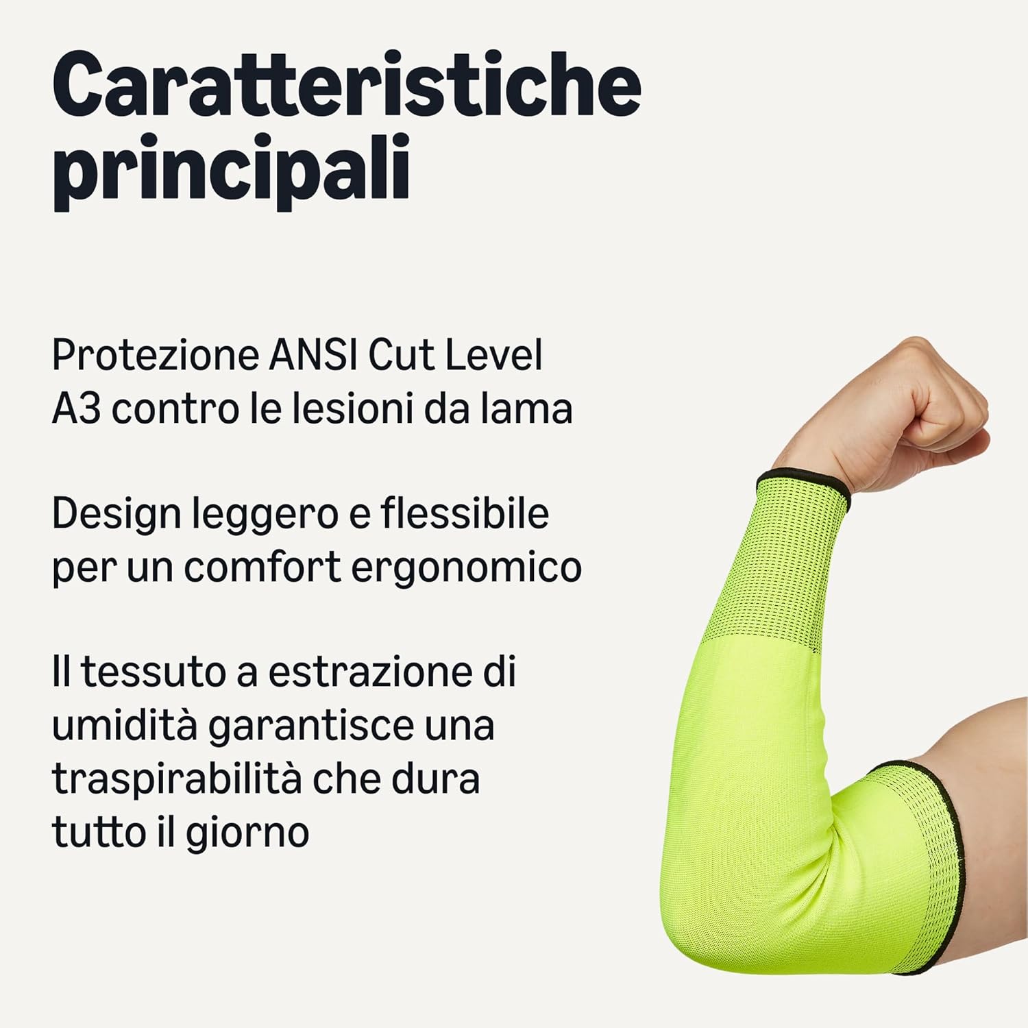 Thumbnail 1 de Amazon Basics manicotti protettivi per le braccia antitaglio, polietilene ad alte prestazioni, giallo