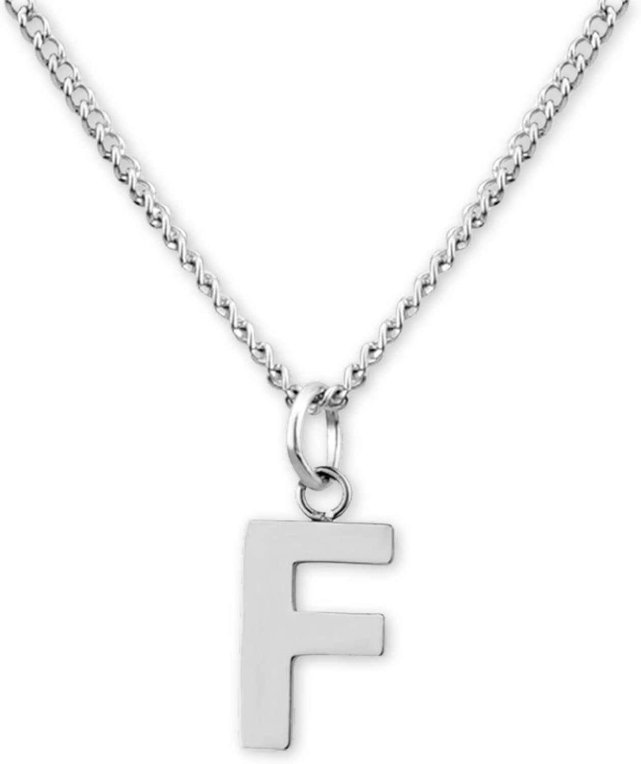Detalle de GD GOOD.designs EST. 2015 Catena con lettere in argento – Collana da donna in acciaio inox, ciondolo A–Z