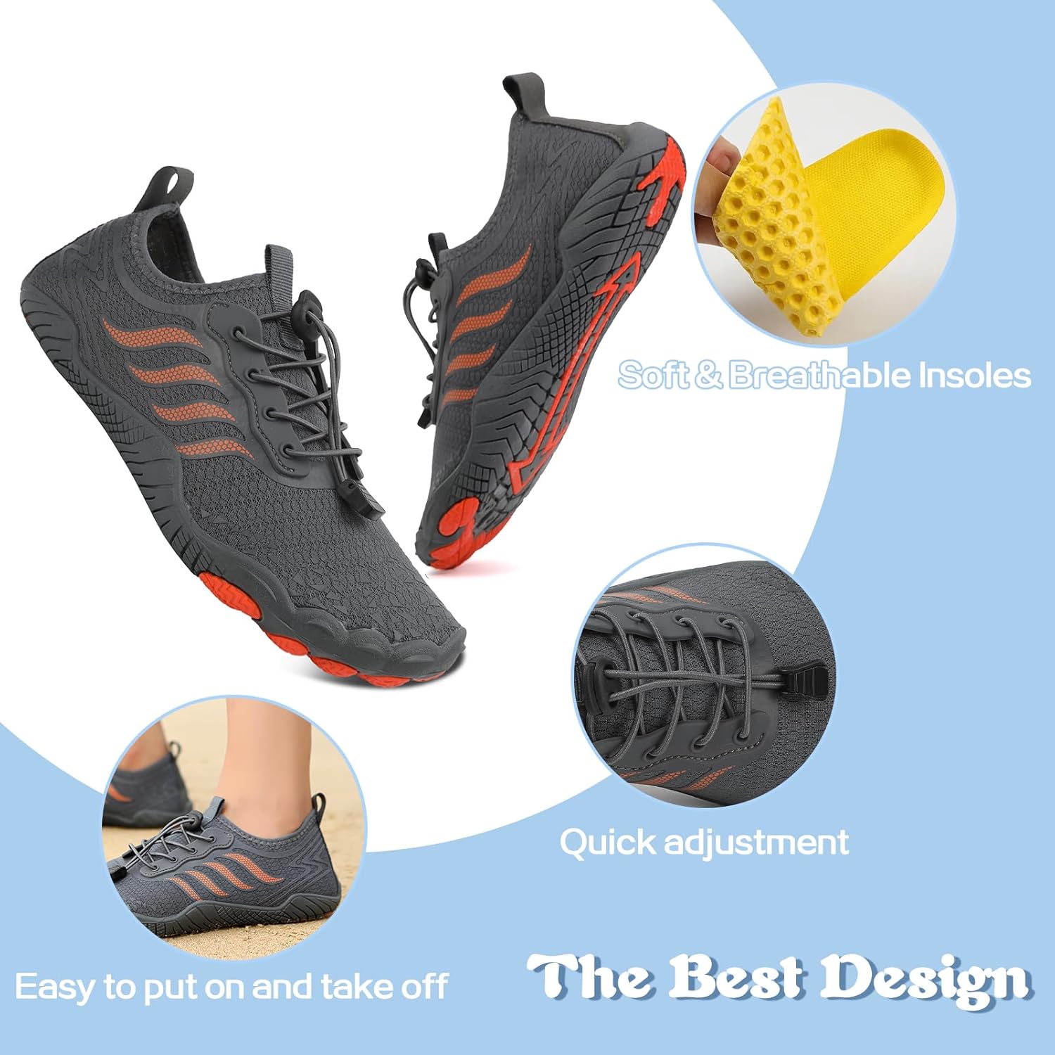 Thumbnail 1 de Hanani Badeschuhe Wasserschuhe – Barfußschuhe für Herren & Damen, Aquaschuhe für Strand, Schwimmen, Surfen