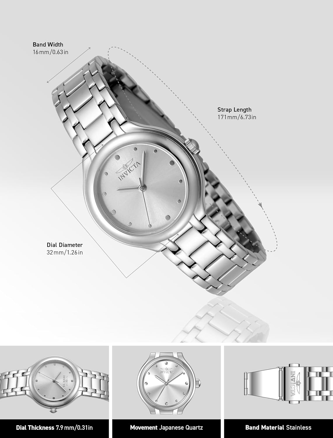 Thumbnail 2 de Invicta Wildflower - Orologio da Donna in acciaio inox, movimento quarzo, 32 mm