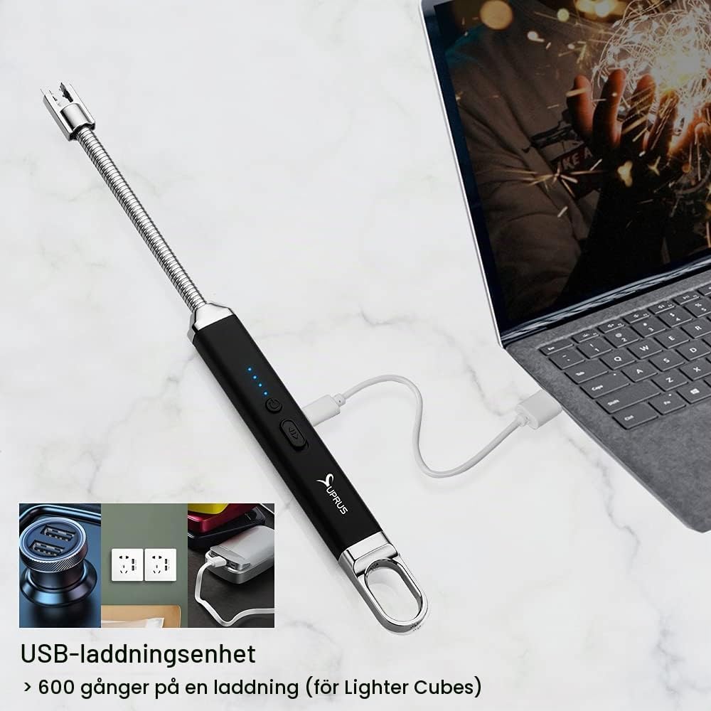 Detalle 2 de SUPRUS SDE-K10-Black bågtändare, USB-laddningsbar med böjbar hals