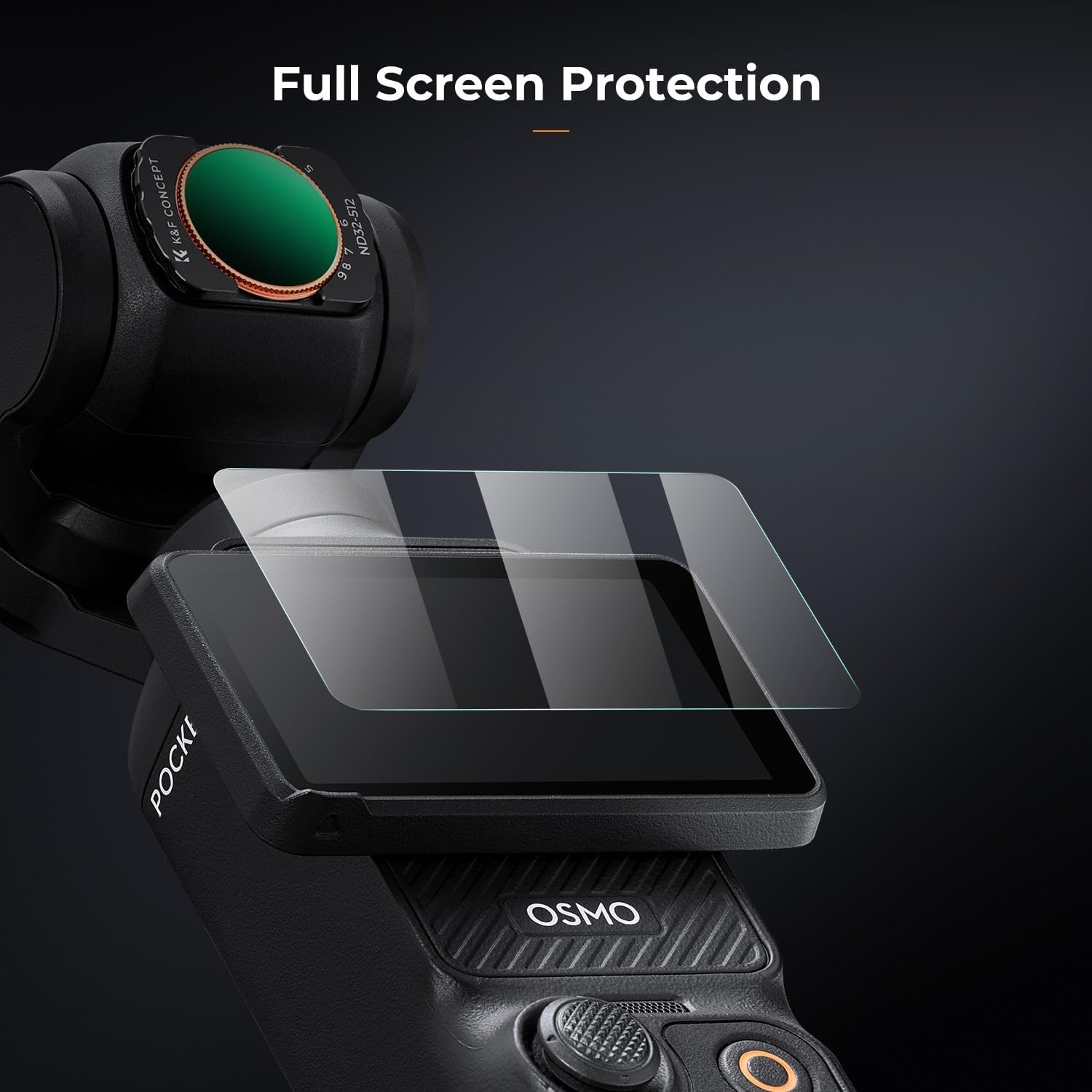 Detalle 2 de K&F CONCEPT Filtre ND32-512 Magnétique pour DJI Osmo Pocket 3 – Nano-revêtements, Étanche et Léger